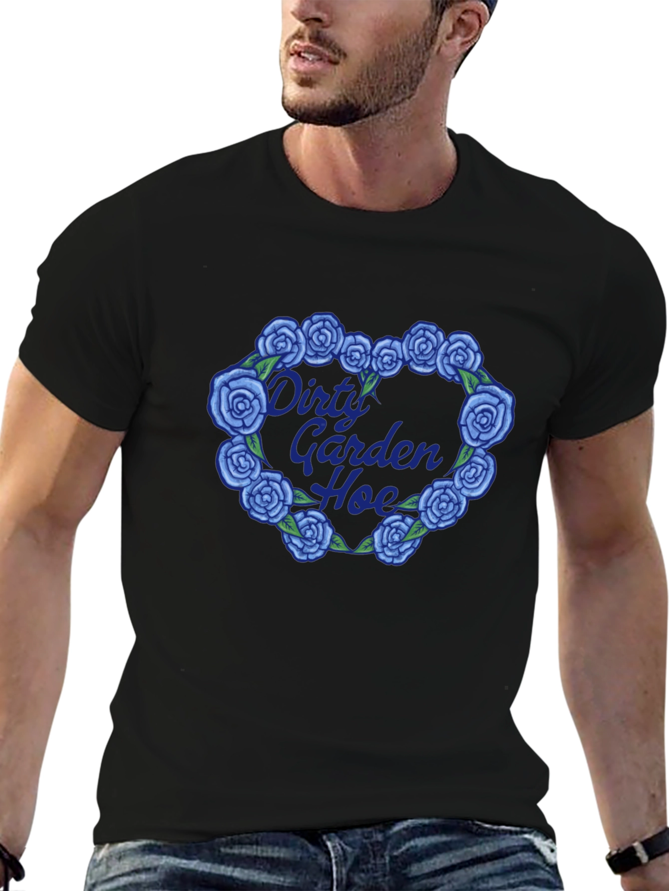 Dirty Garden Hoe Floral Heart T-Shirt