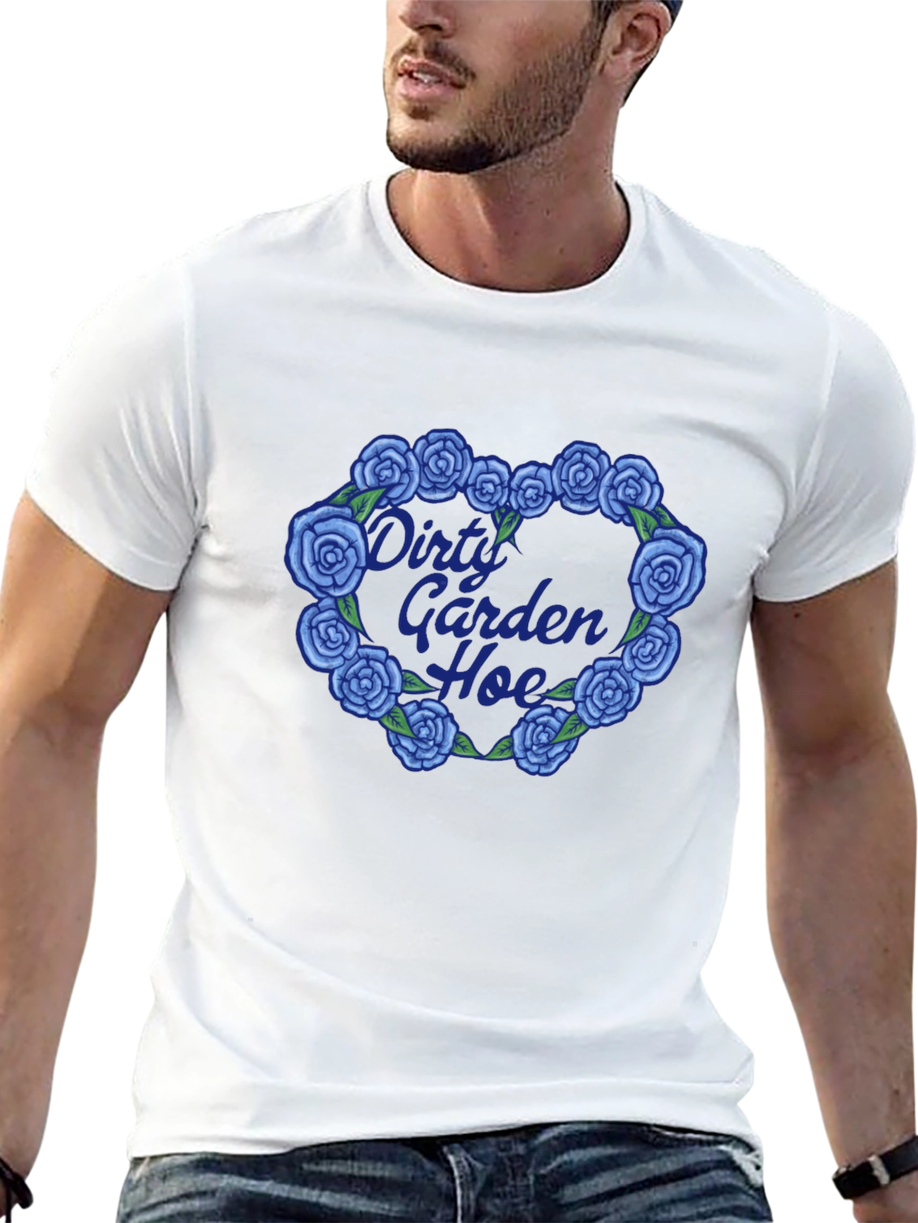 Dirty Garden Hoe Floral Heart T-Shirt