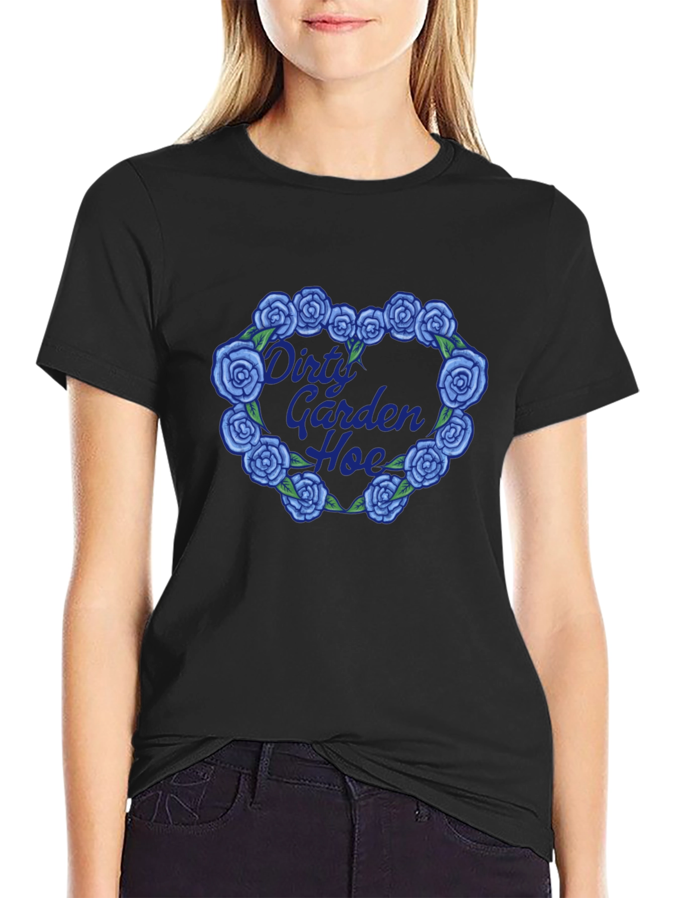 Dirty Garden Hoe Floral Heart T-Shirt