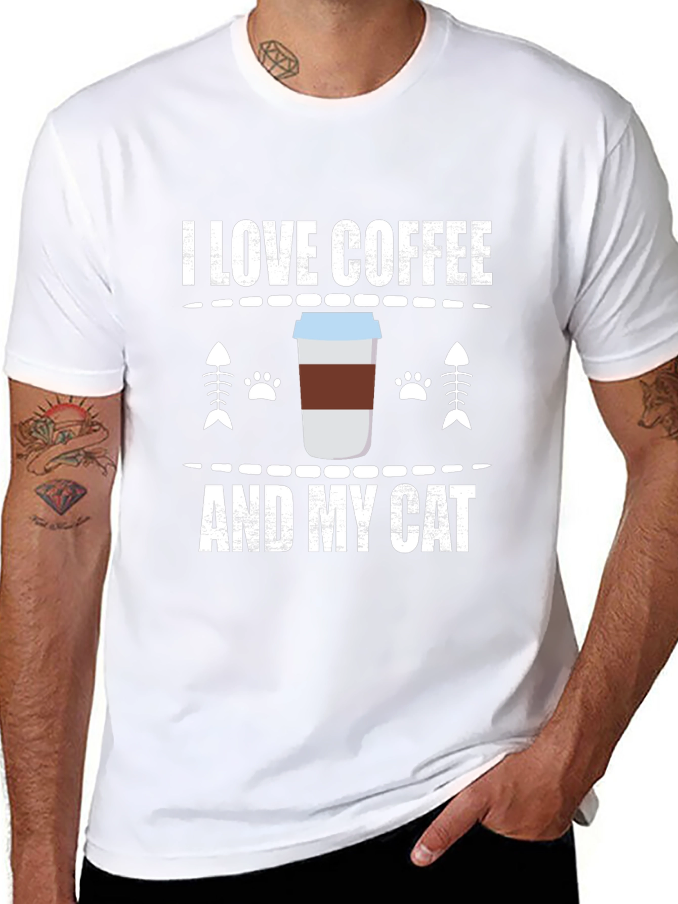 Coffee & Cat Lover T-Shirt