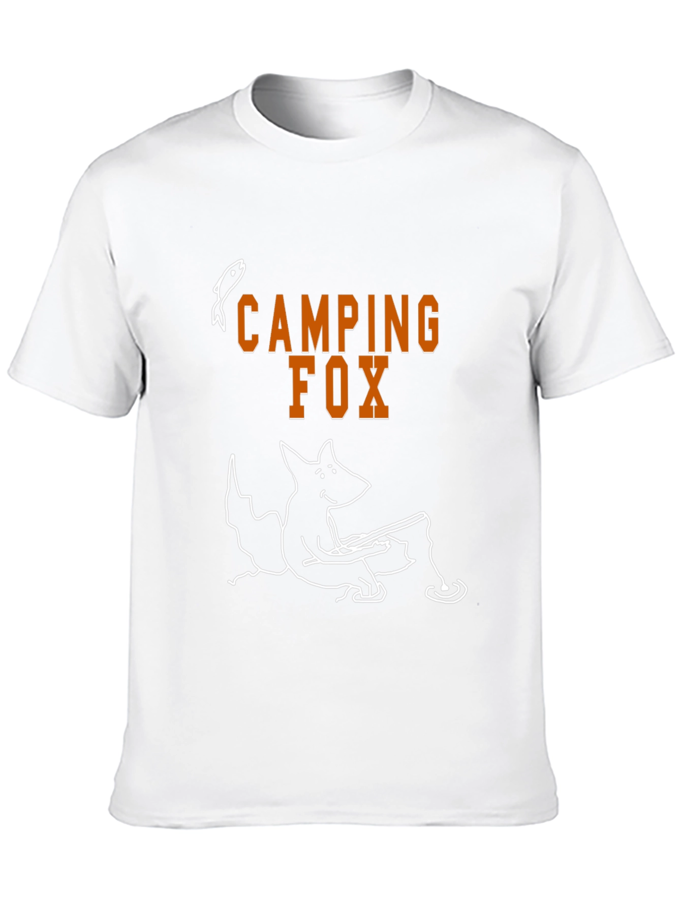 Camping Fox Graphic T-Shirt - Unisex Black Tee