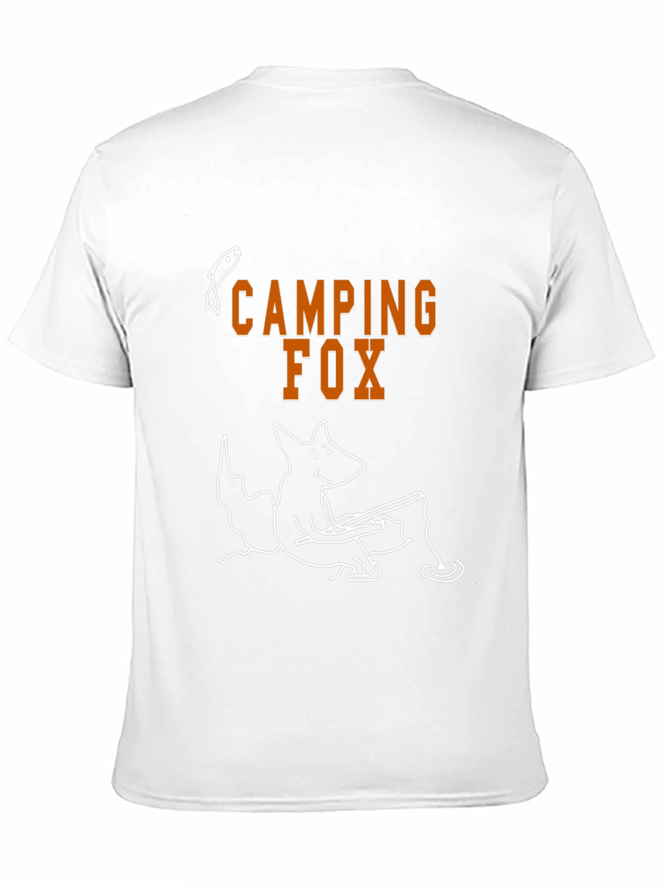 Camping Fox Graphic T-Shirt - Unisex Black Tee