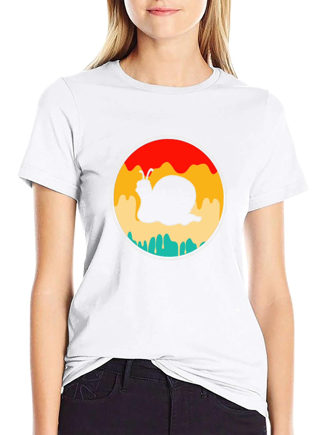 Retro Snail Graphic Tee - Stylish Black T-Shirt