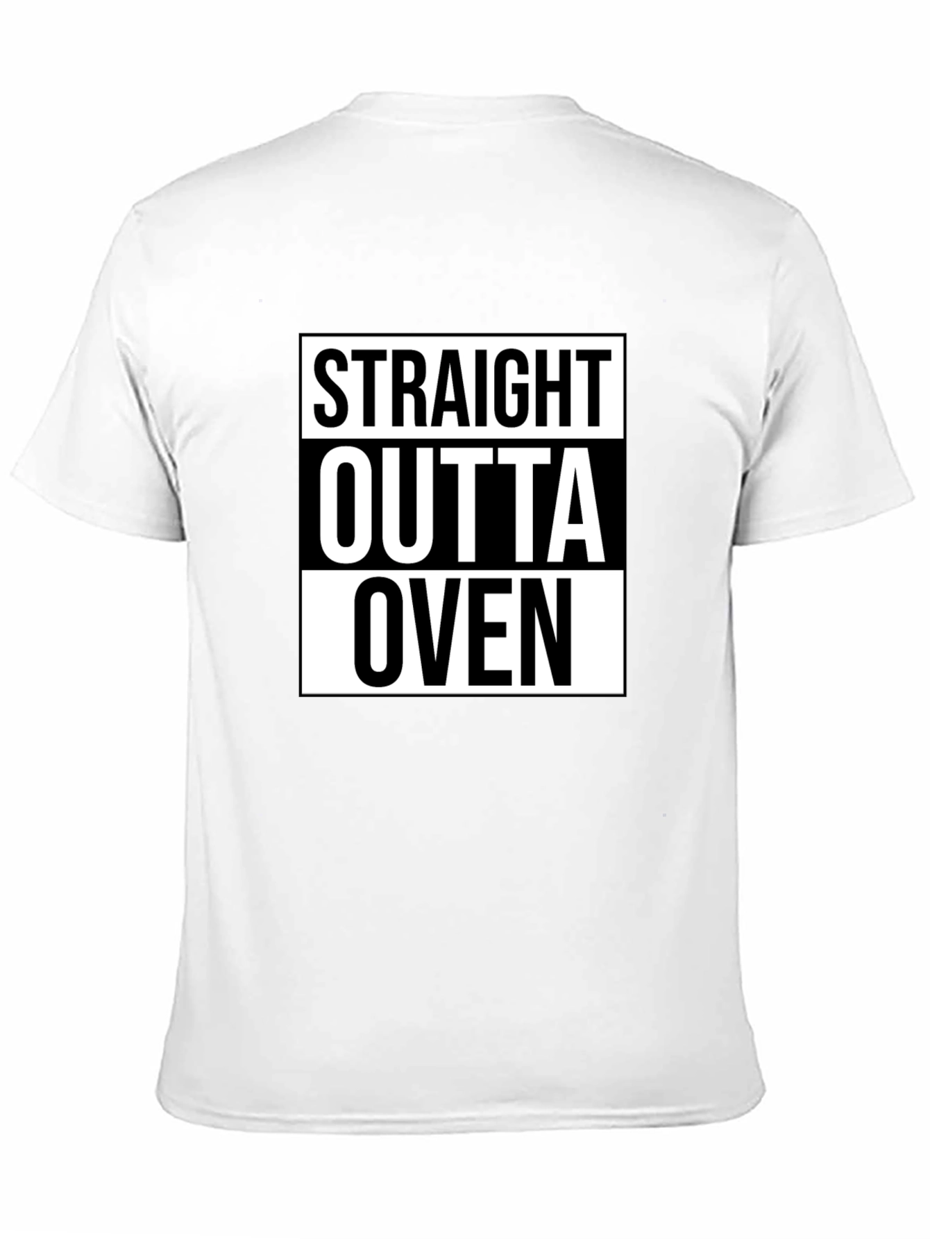 Straight Outta Oven Black Graphic Tee Shirt