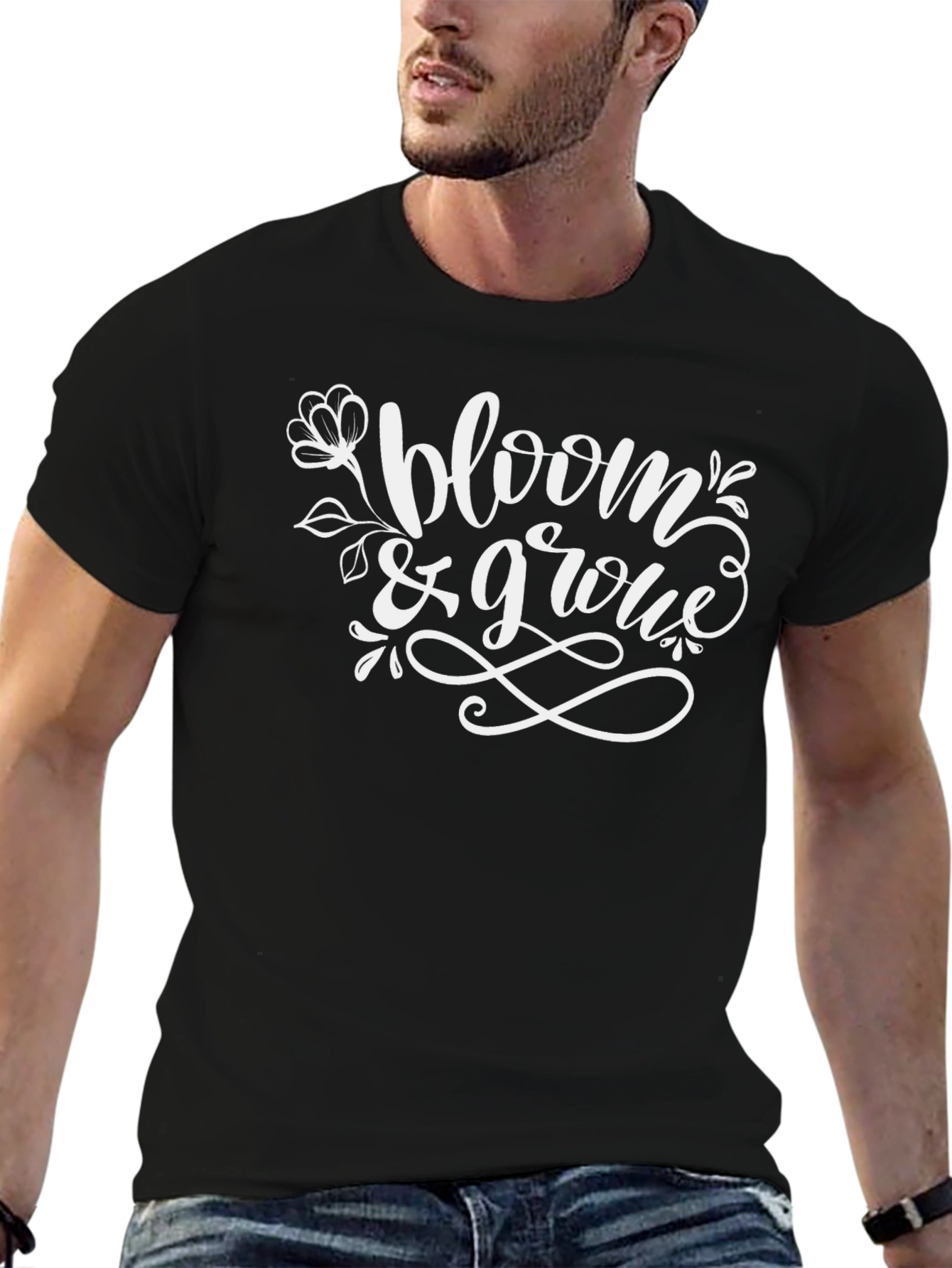 Bloom & Grow Black Graphic Tee