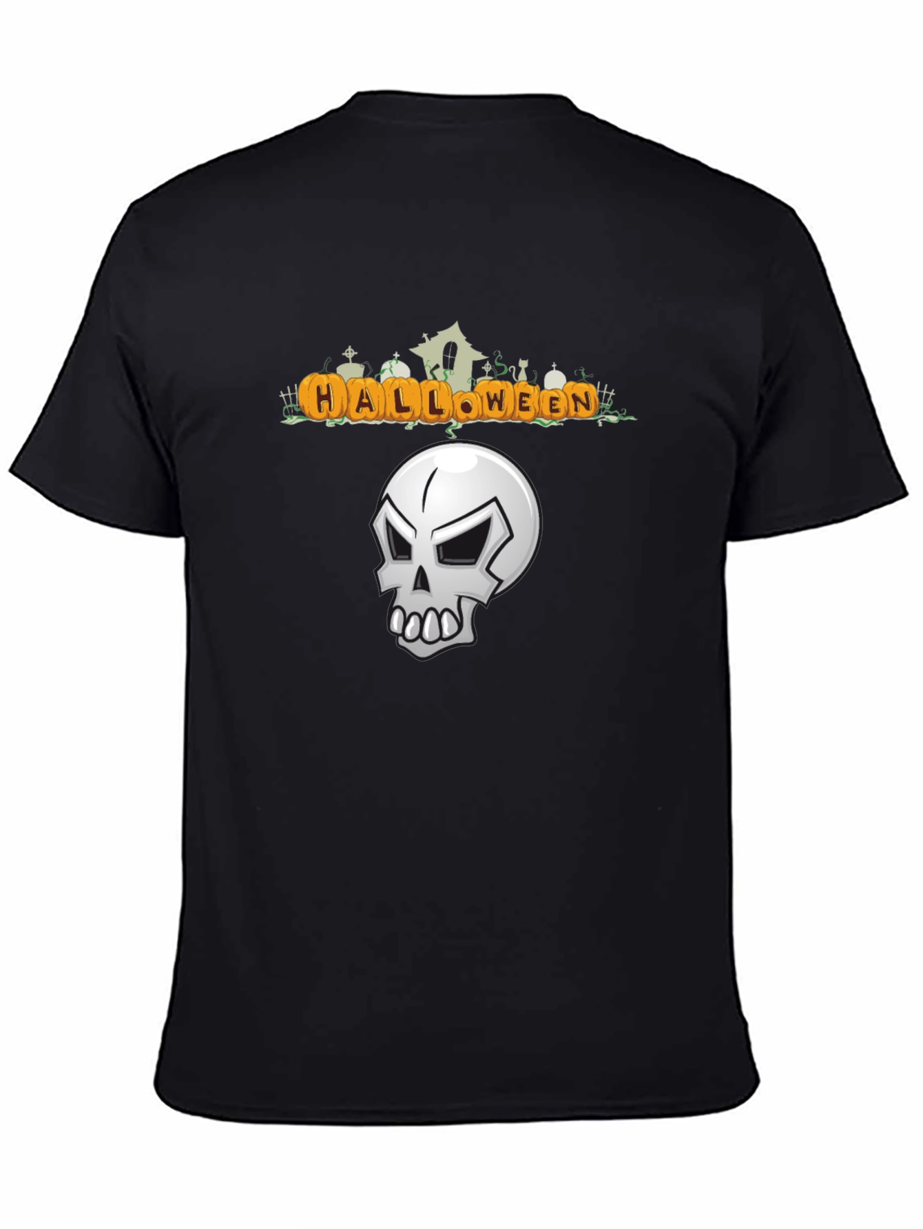 Halloween Graphic Tee - Skull Design