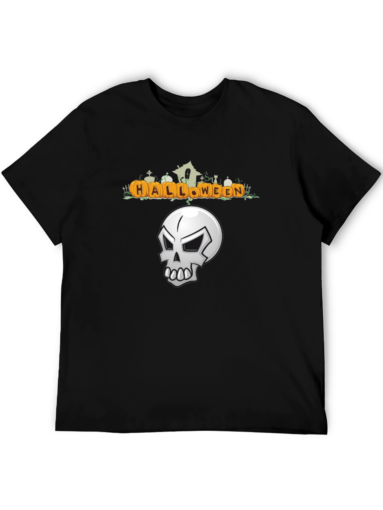 Halloween Graphic Tee - Skull Design