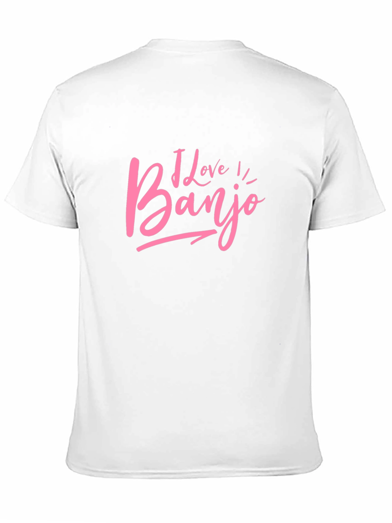 I Love Banjo T-Shirt - Pink Graphic Tee