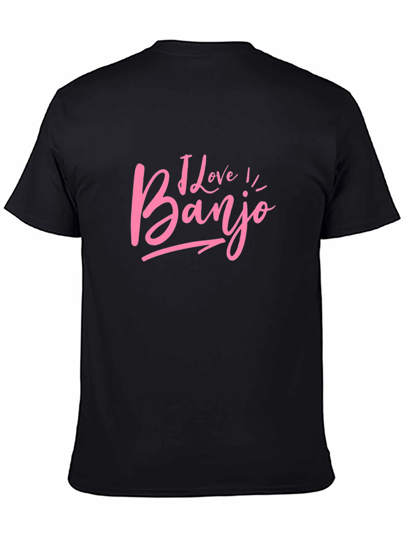 I Love Banjo T-Shirt - Pink Graphic Tee