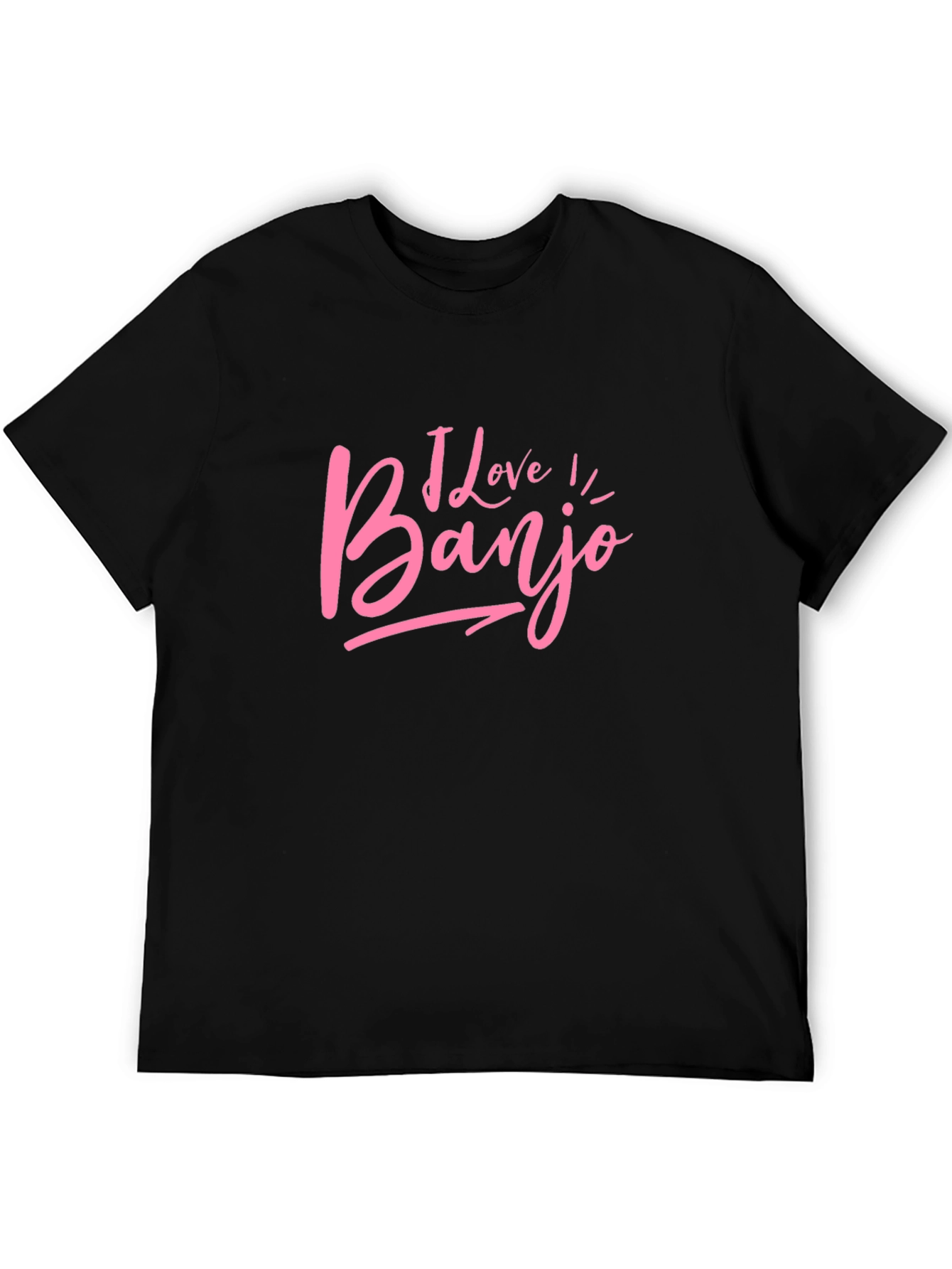 I Love Banjo T-Shirt - Pink Graphic Tee