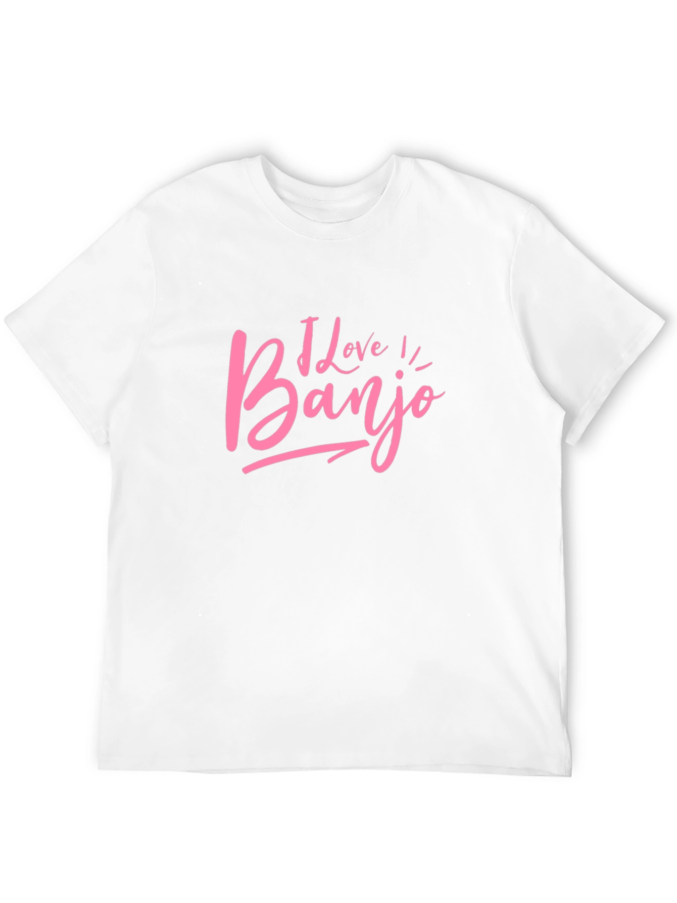I Love Banjo T-Shirt - Pink Graphic Tee