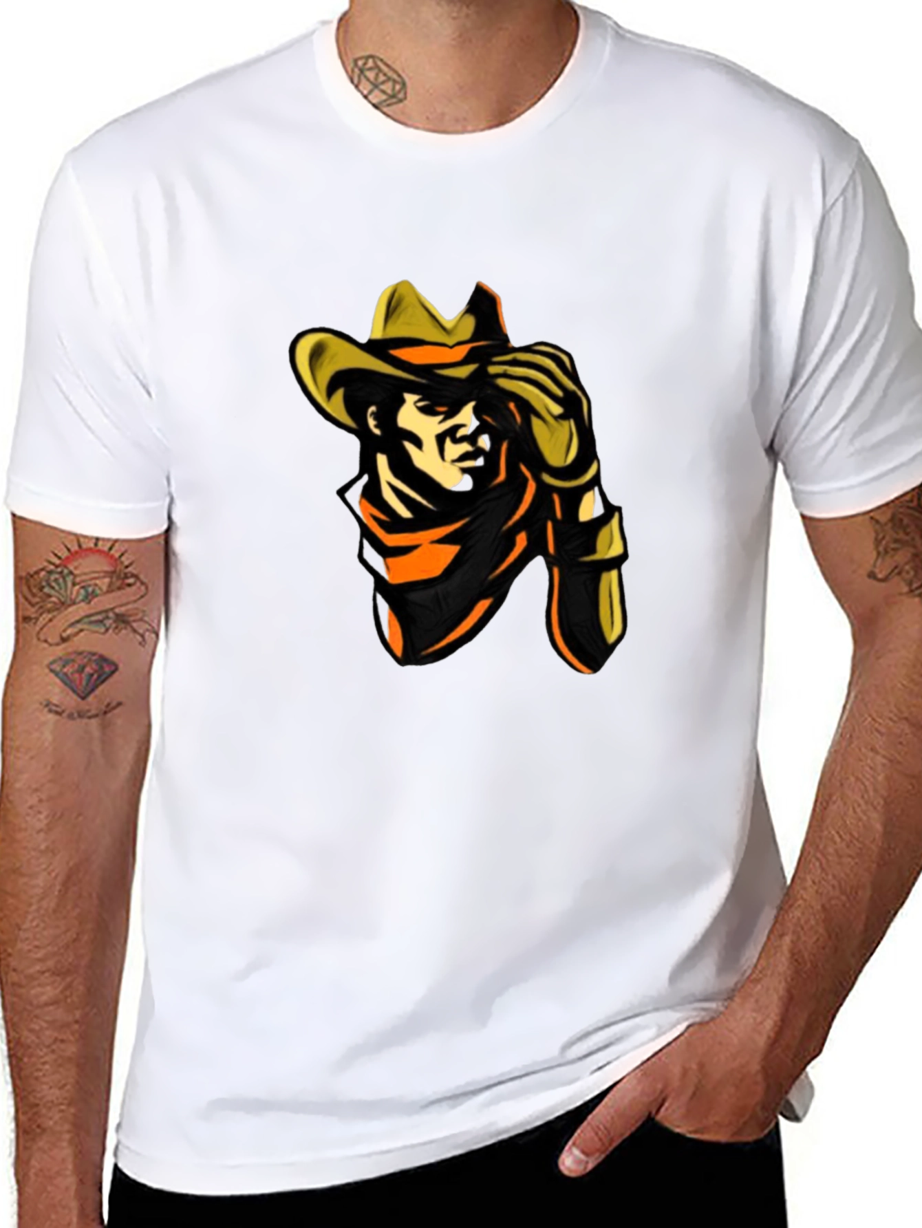 Cowboy Graphic Black T-Shirt