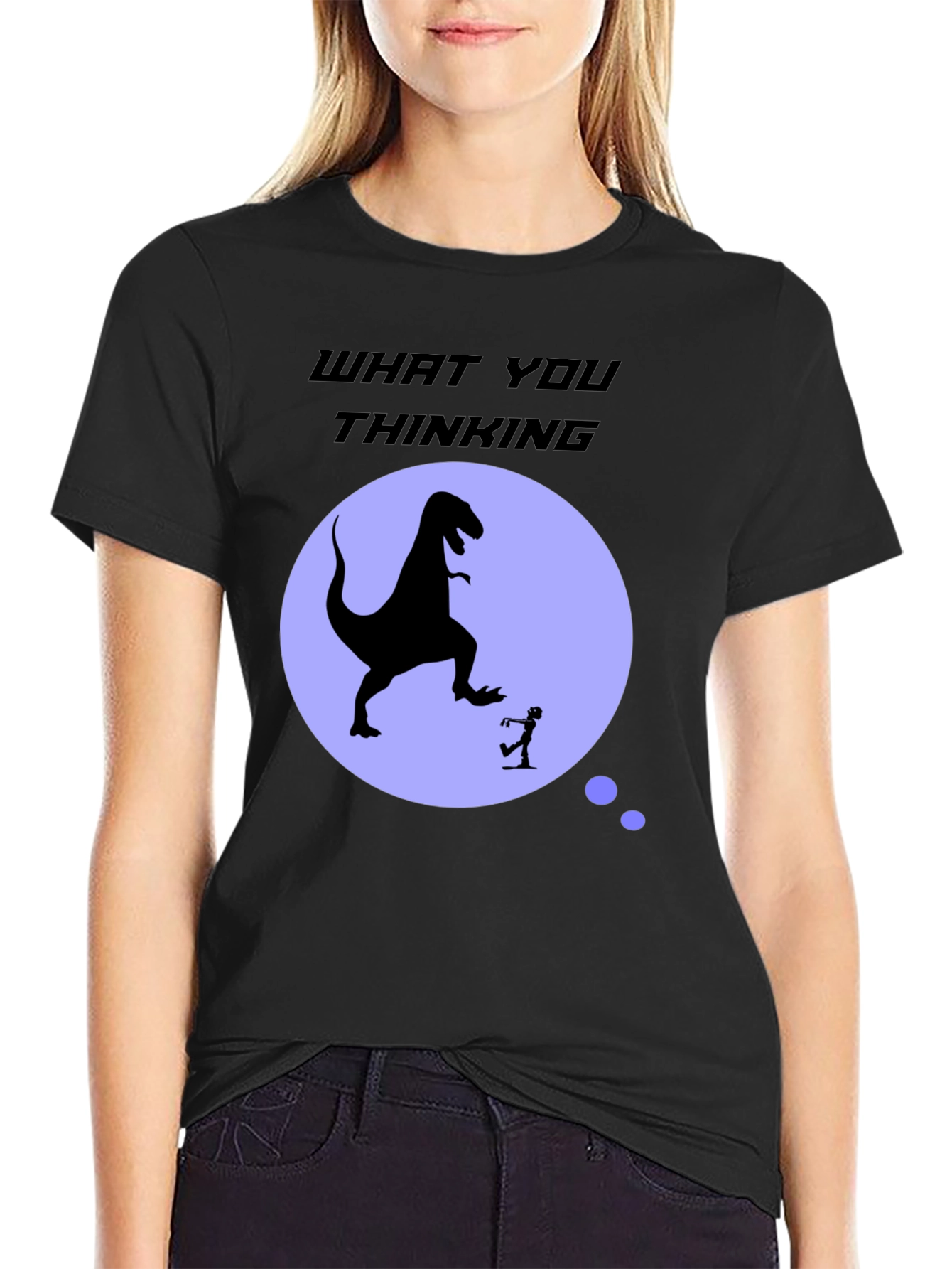 Funny T-Rex What You Thinking Graphic Tee