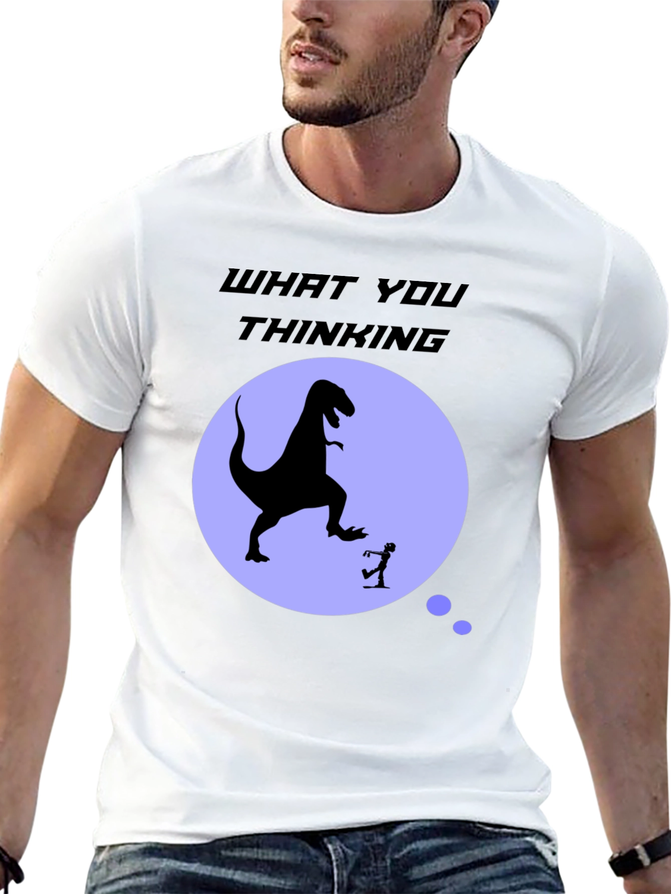 Funny T-Rex What You Thinking Graphic Tee