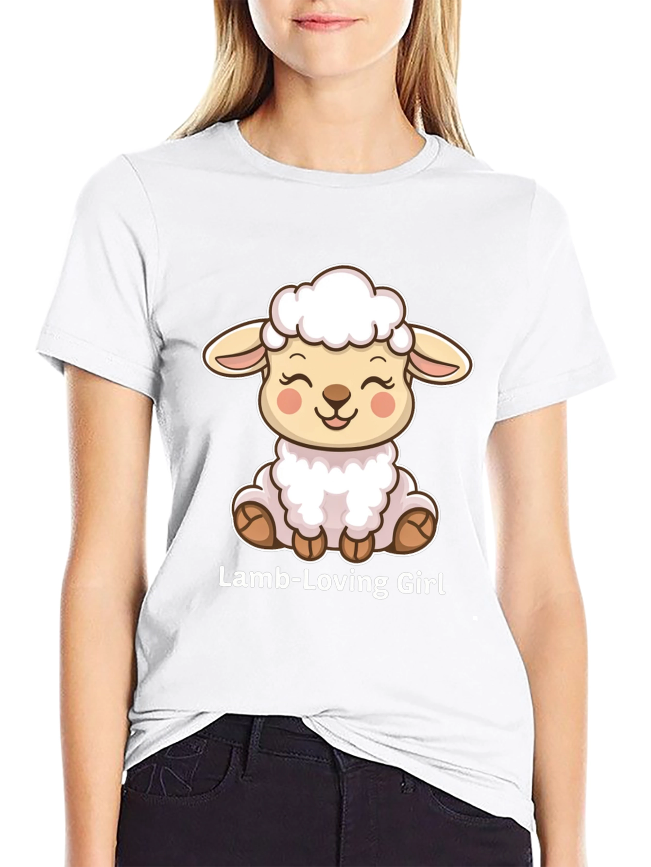 Lamb-Loving Girl Graphic Tee