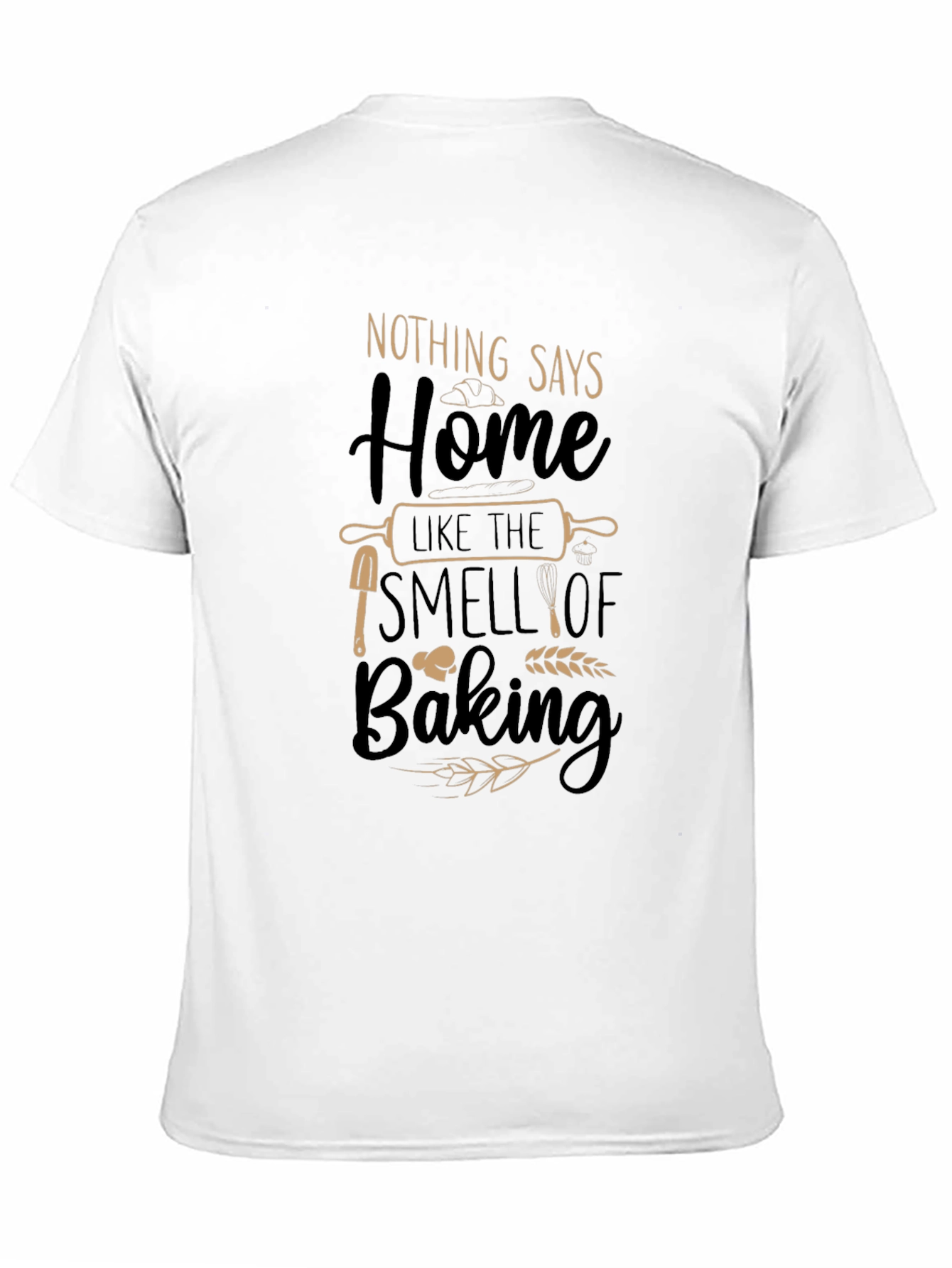 Baking Home Comforts Black Graphic T-Shirt
