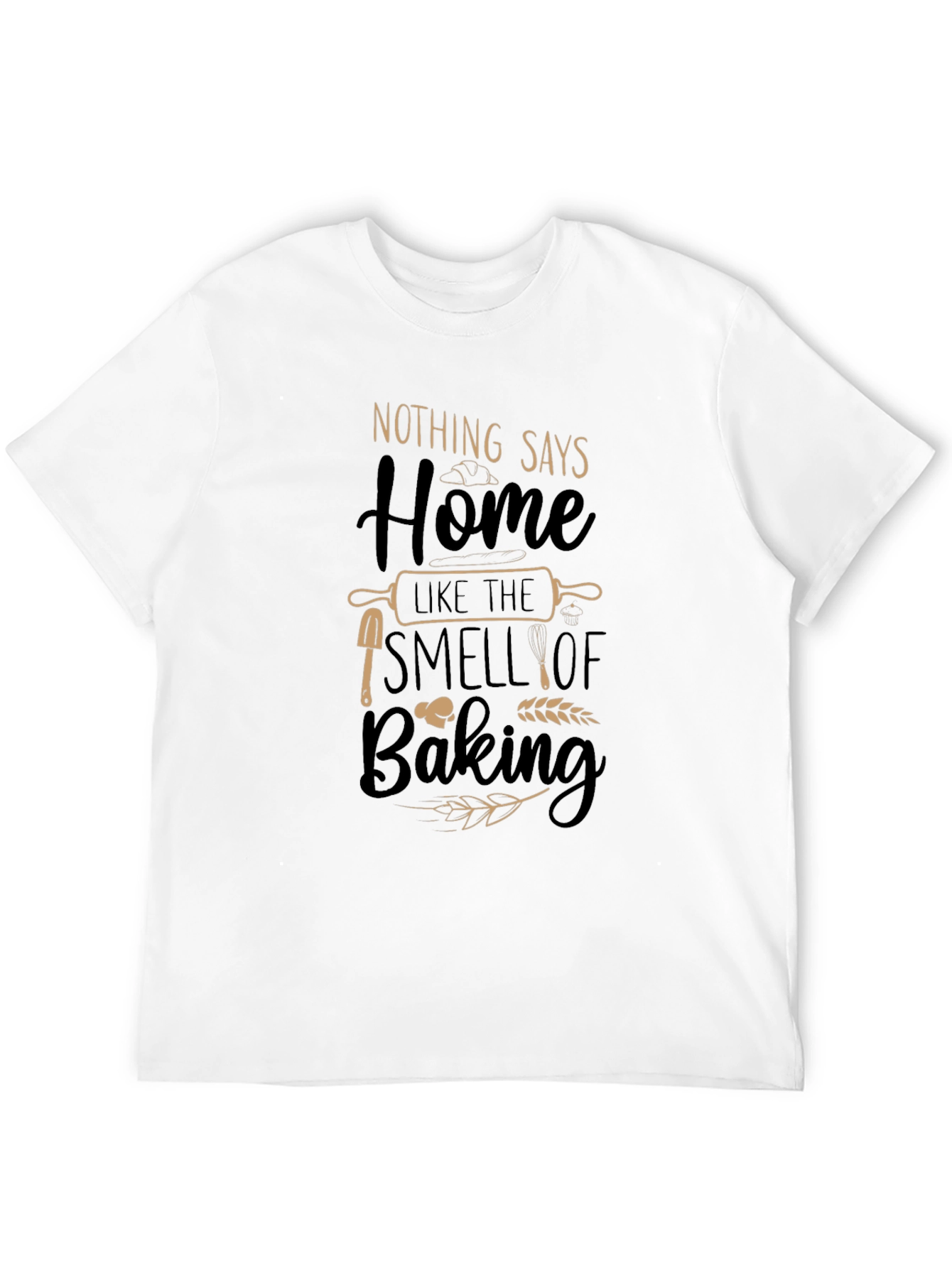 Baking Home Comforts Black Graphic T-Shirt