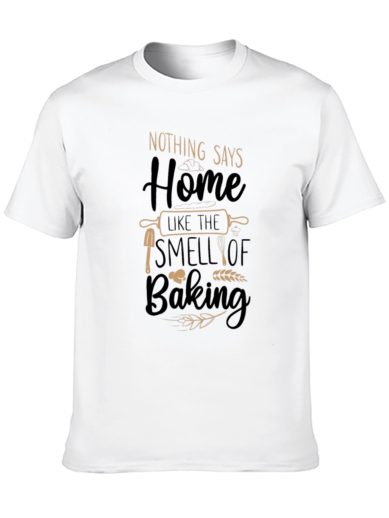 Baking Home Comforts Black Graphic T-Shirt