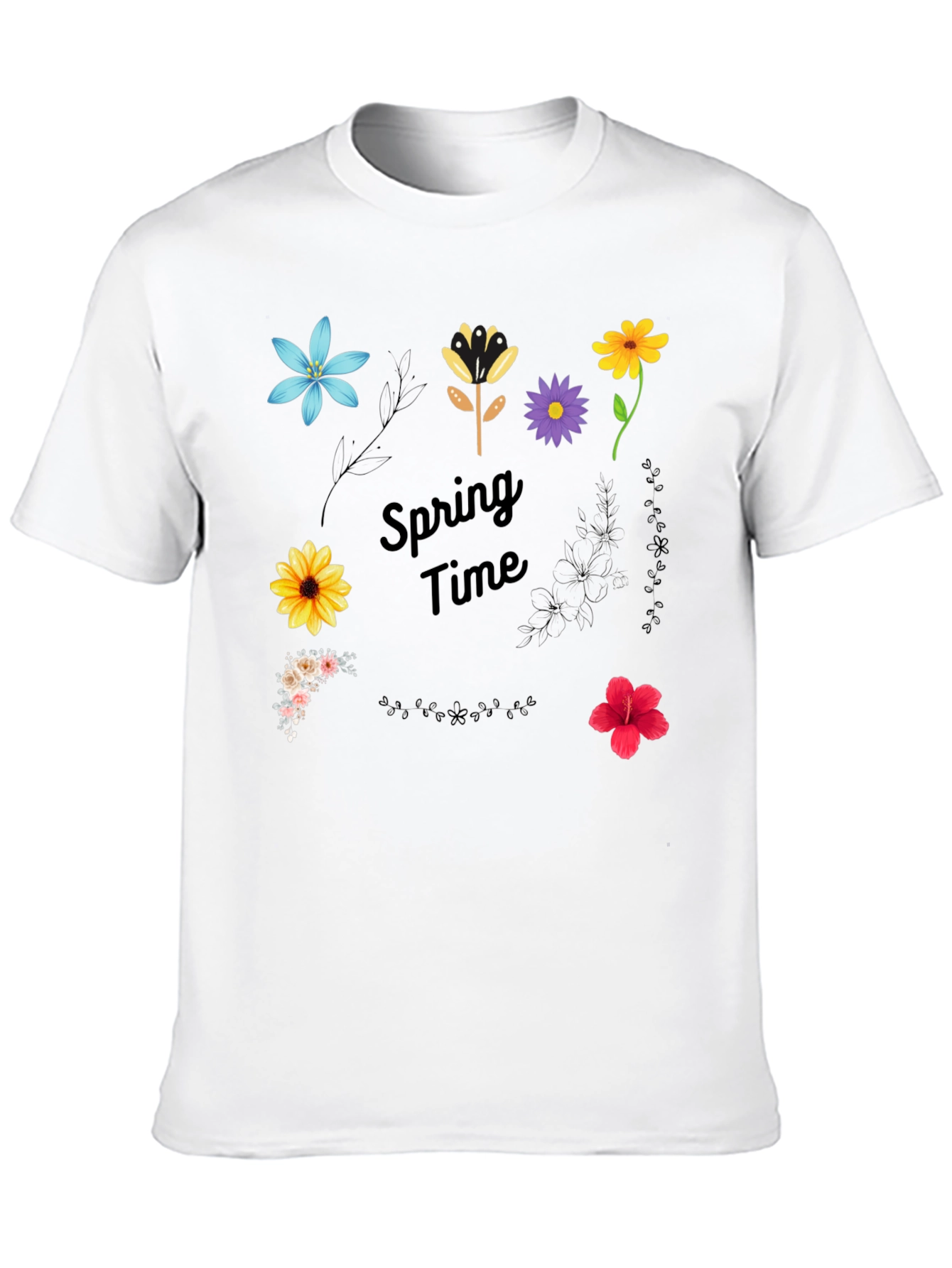 Spring Time Floral Graphic T-Shirt