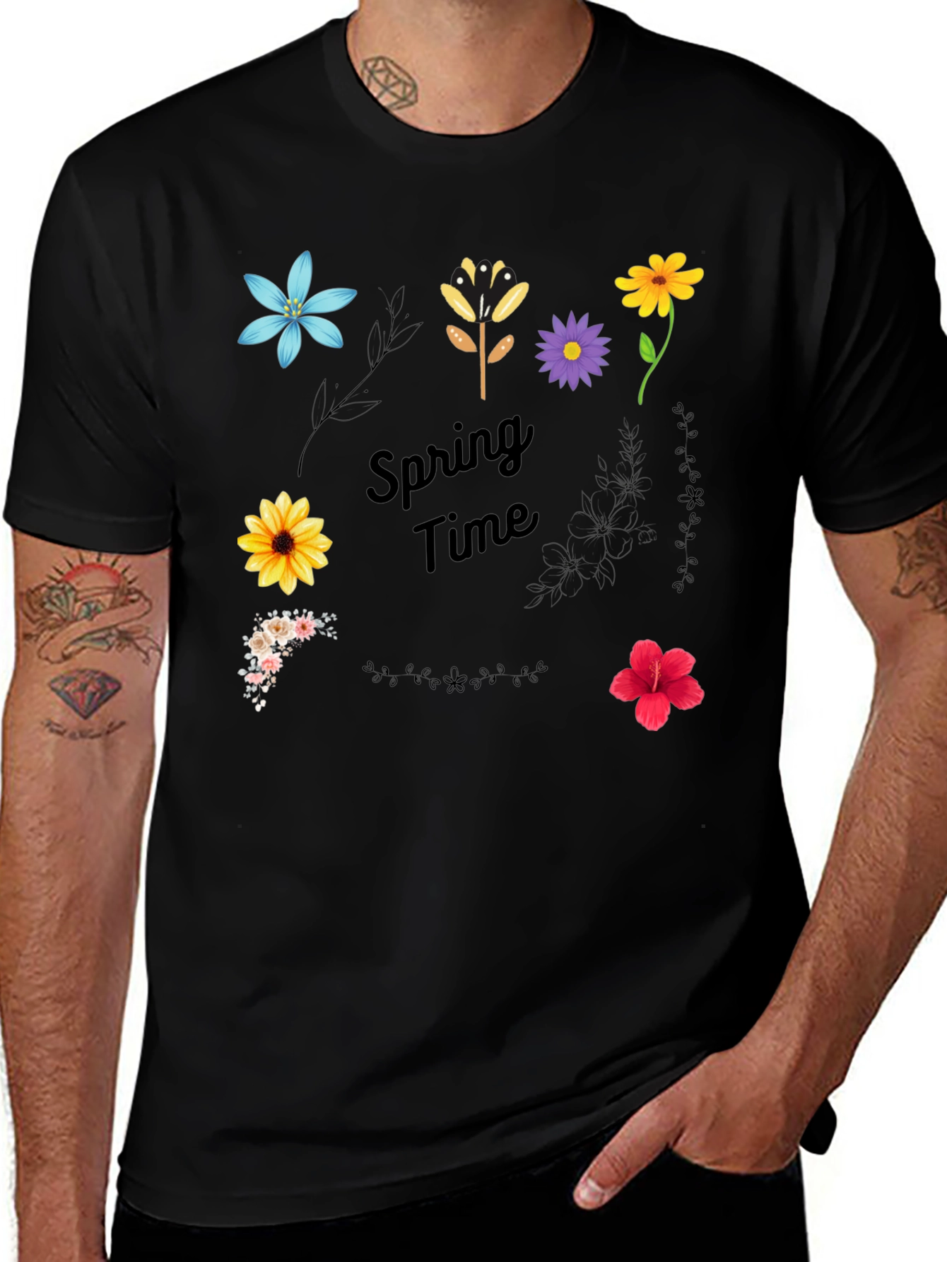 Spring Time Floral Graphic T-Shirt