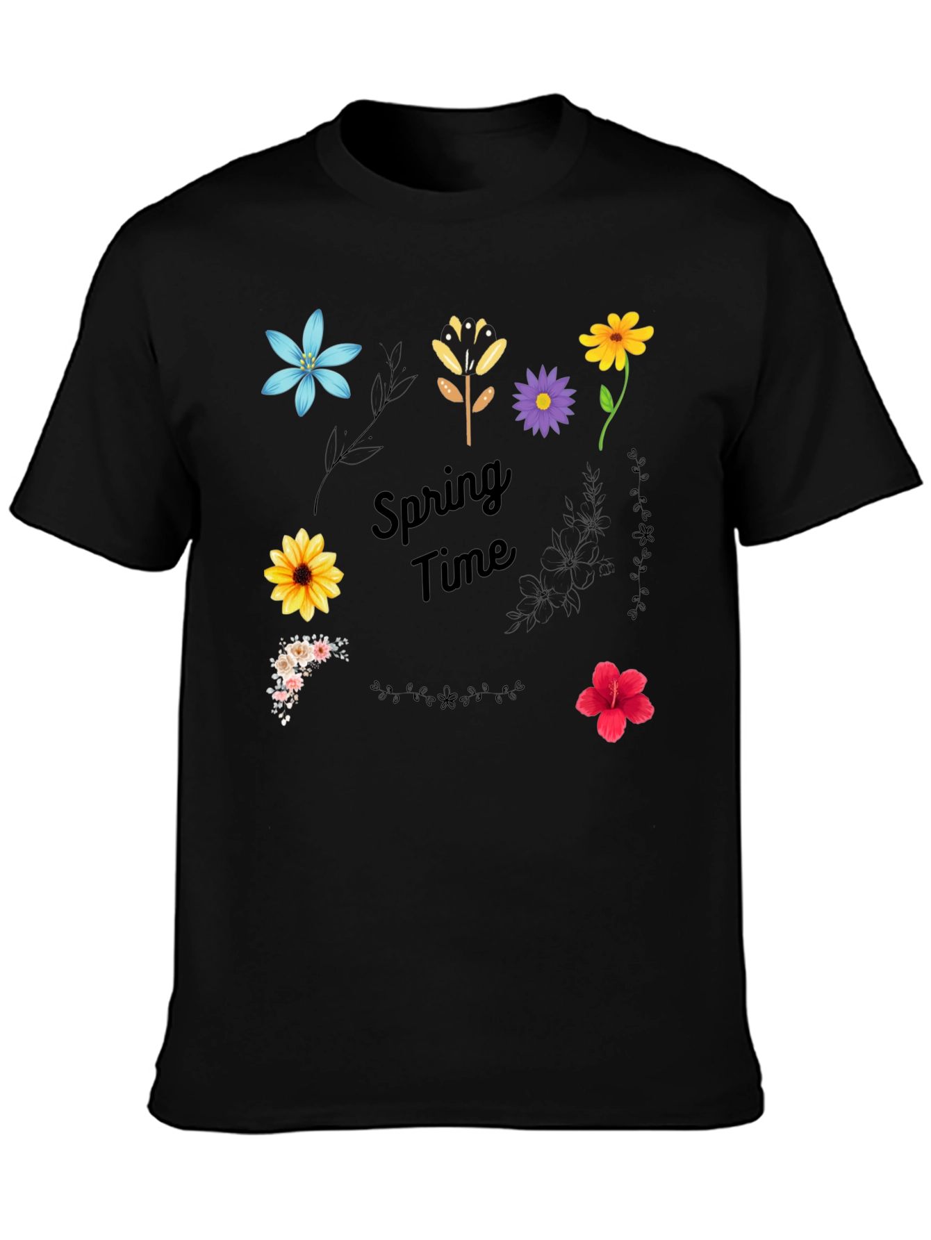 Spring Time Floral Graphic T-Shirt