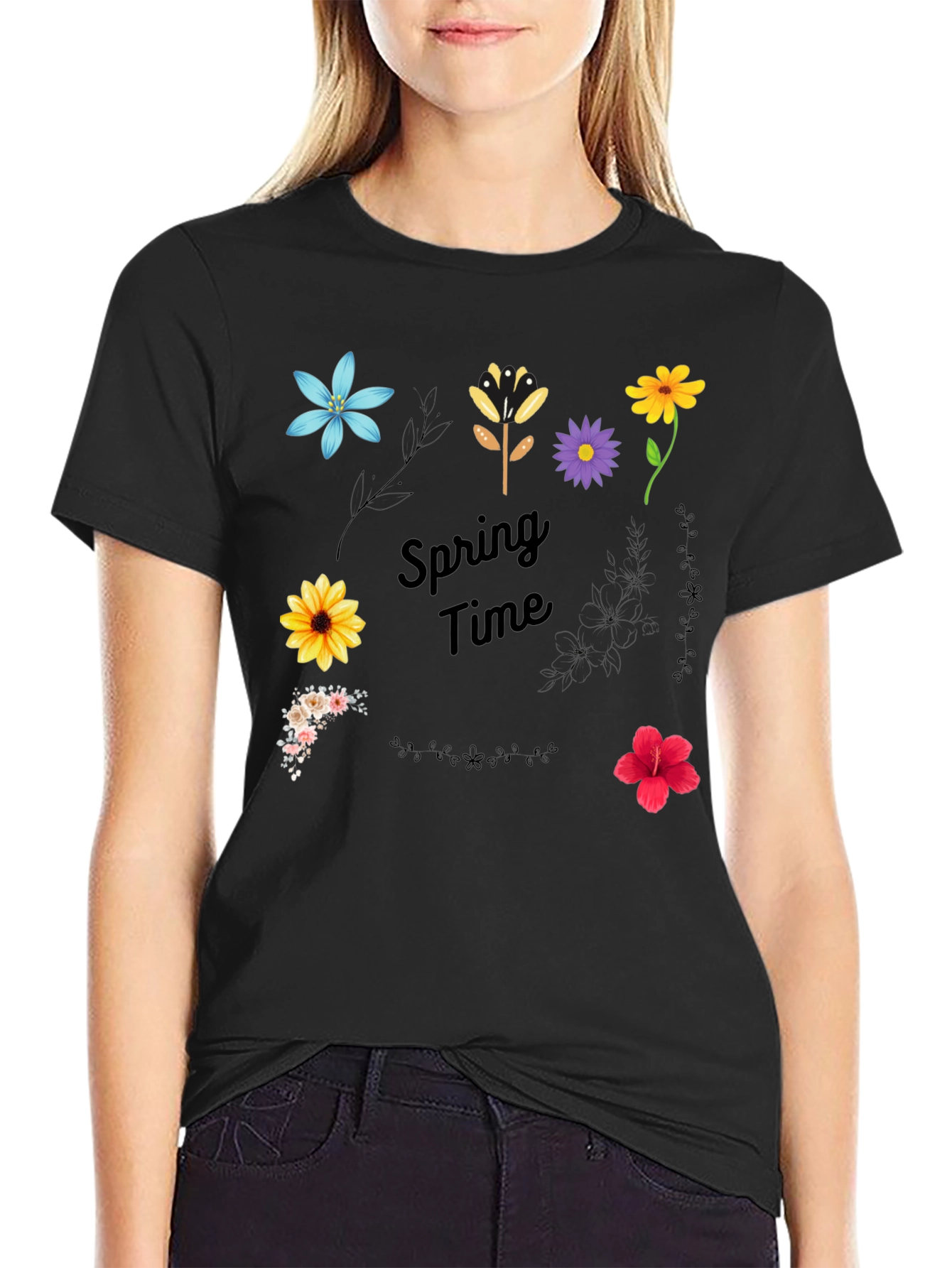 Spring Time Floral Graphic T-Shirt