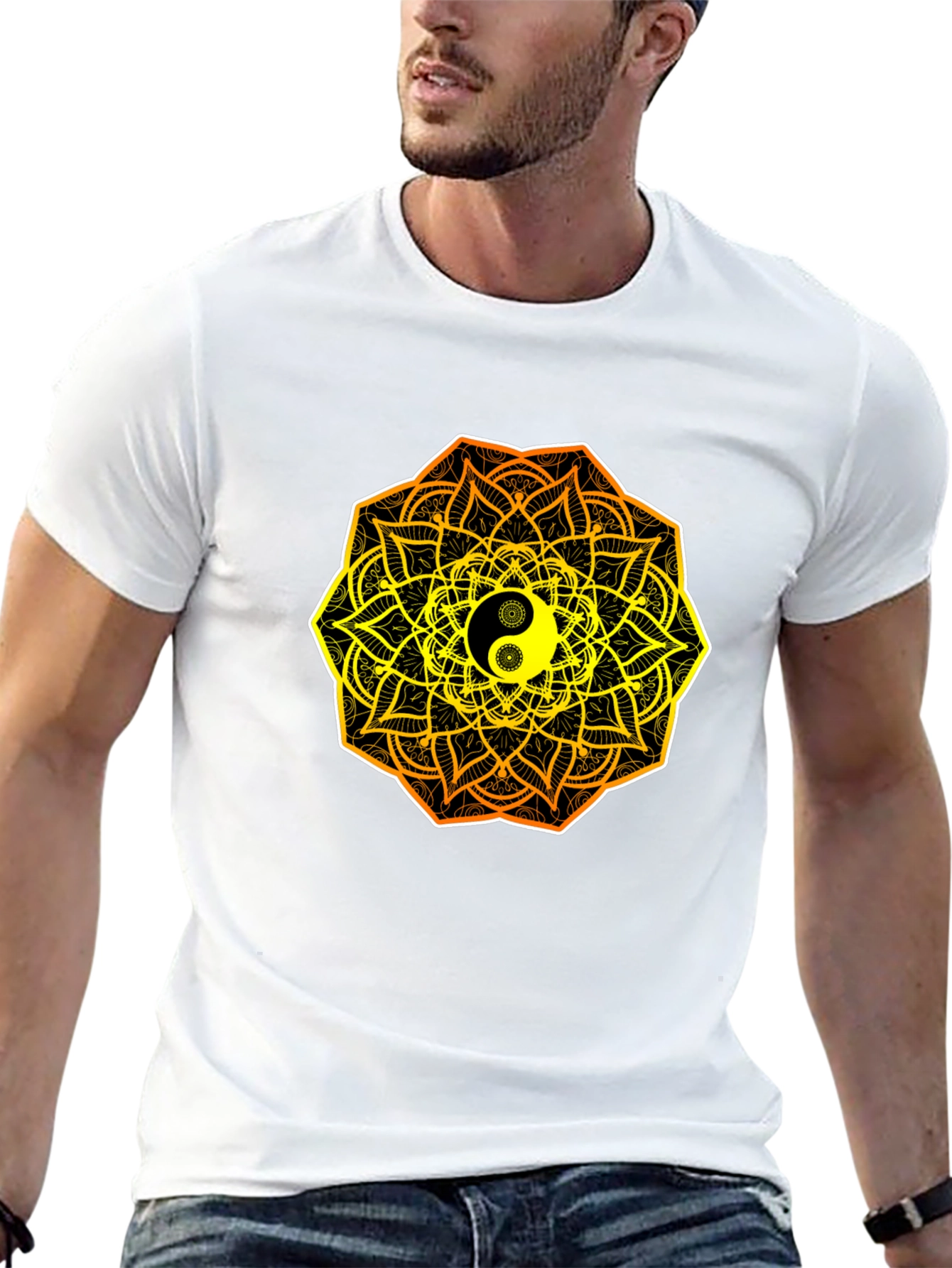 Yin Yang Mandala Graphic T-Shirt - Stylish & Unique