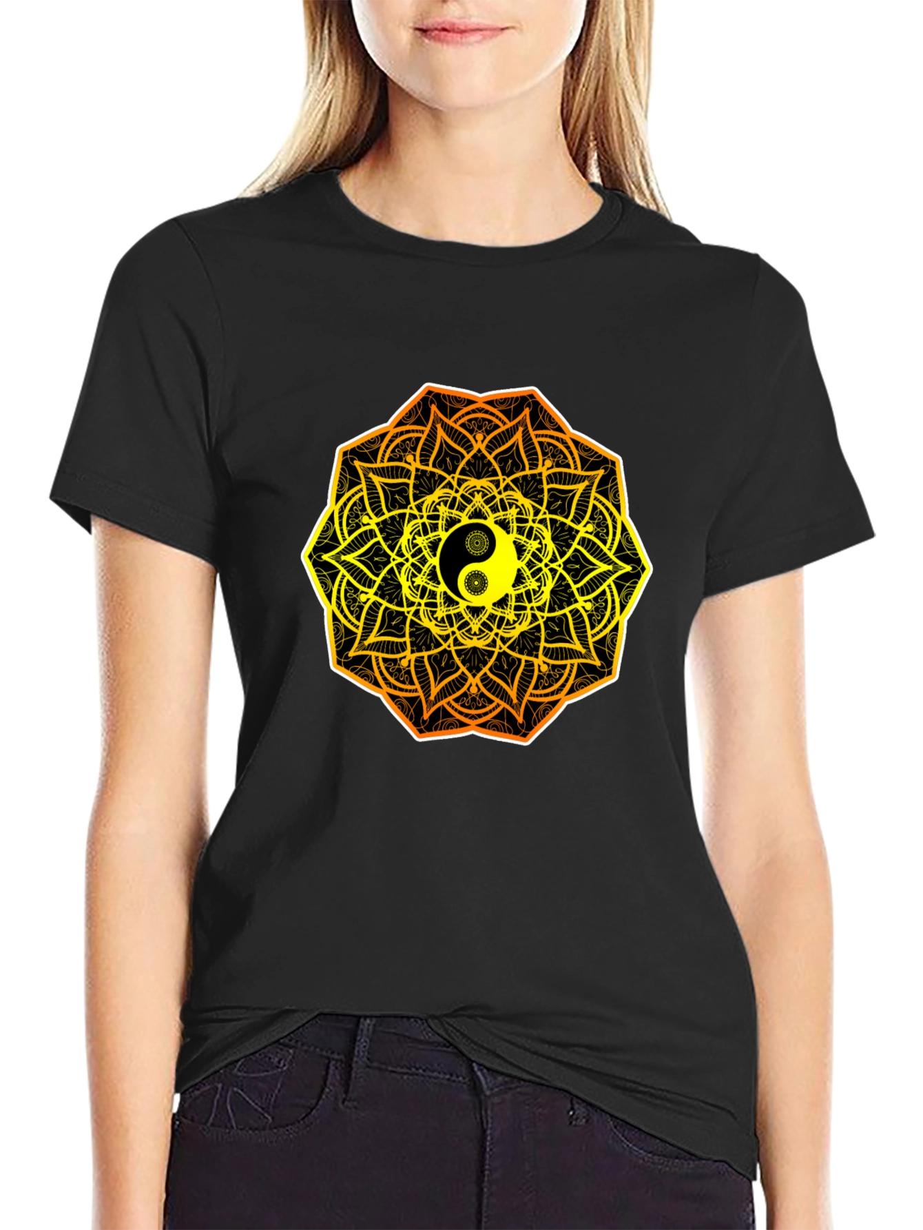 Yin Yang Mandala Graphic T-Shirt - Stylish & Unique