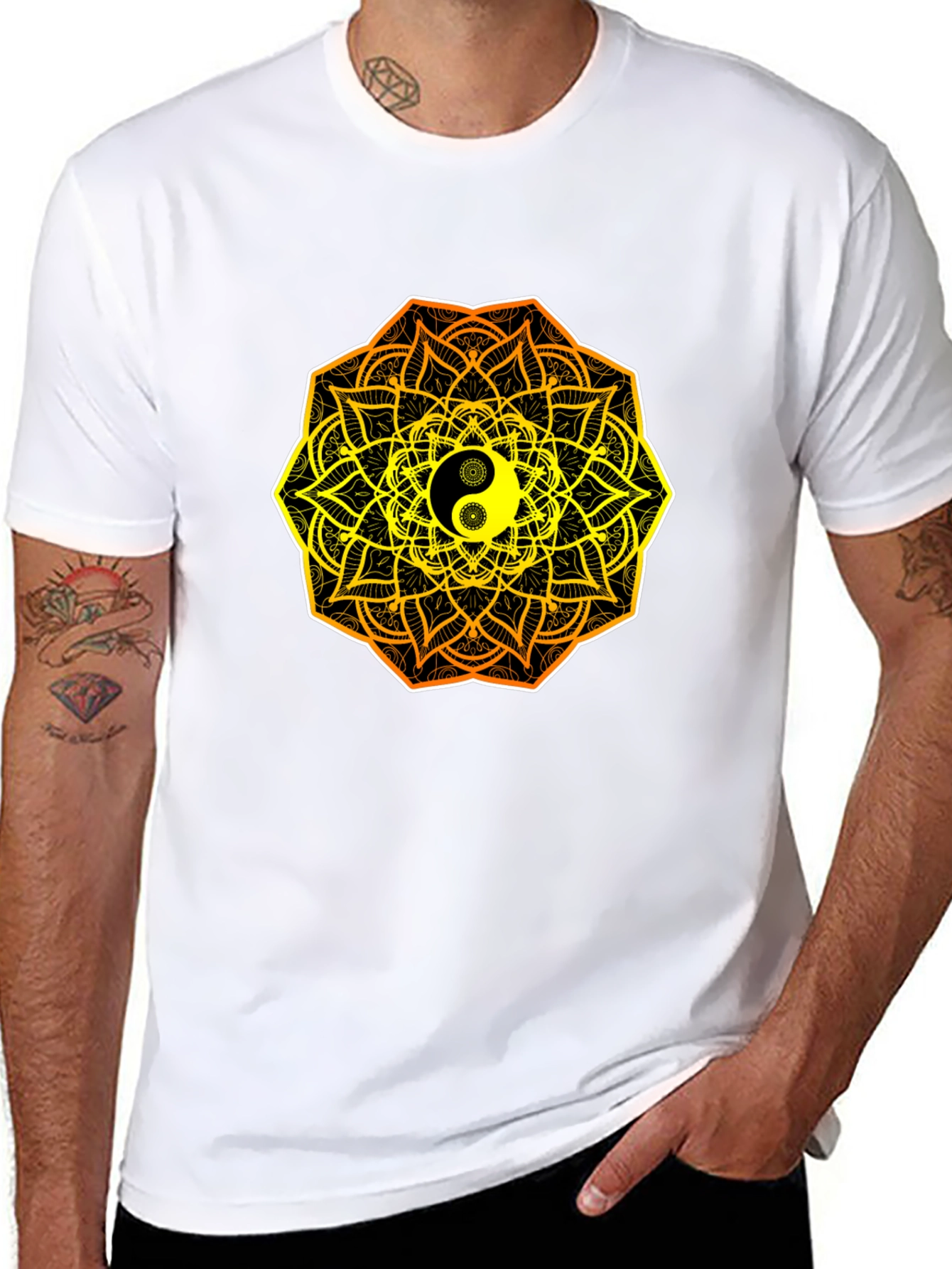 Yin Yang Mandala Graphic T-Shirt - Stylish & Unique