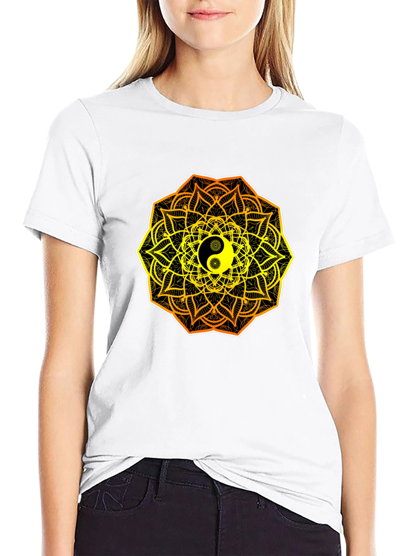 Yin Yang Mandala Graphic T-Shirt - Stylish & Unique
