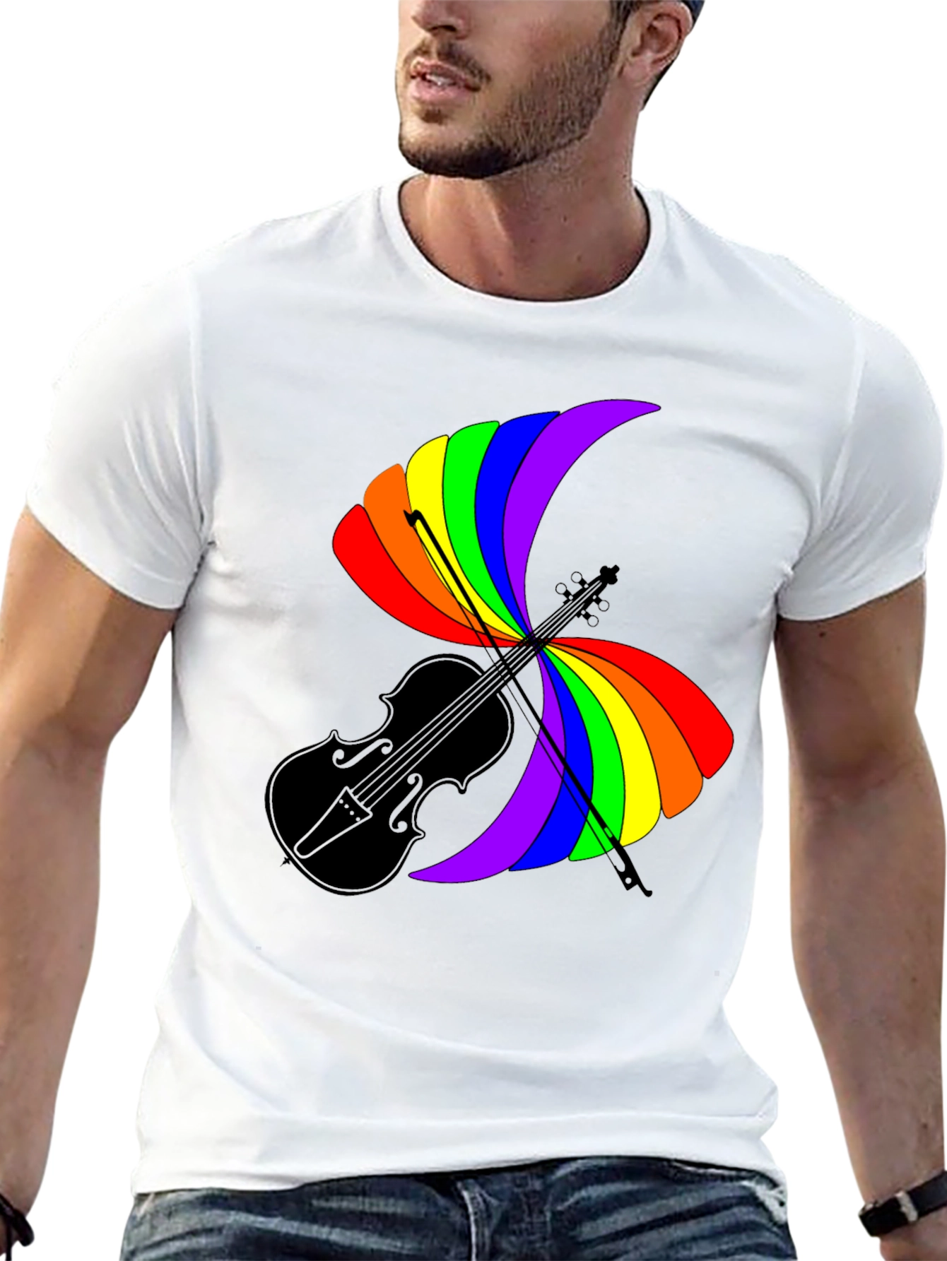 Rainbow Violin T-Shirt