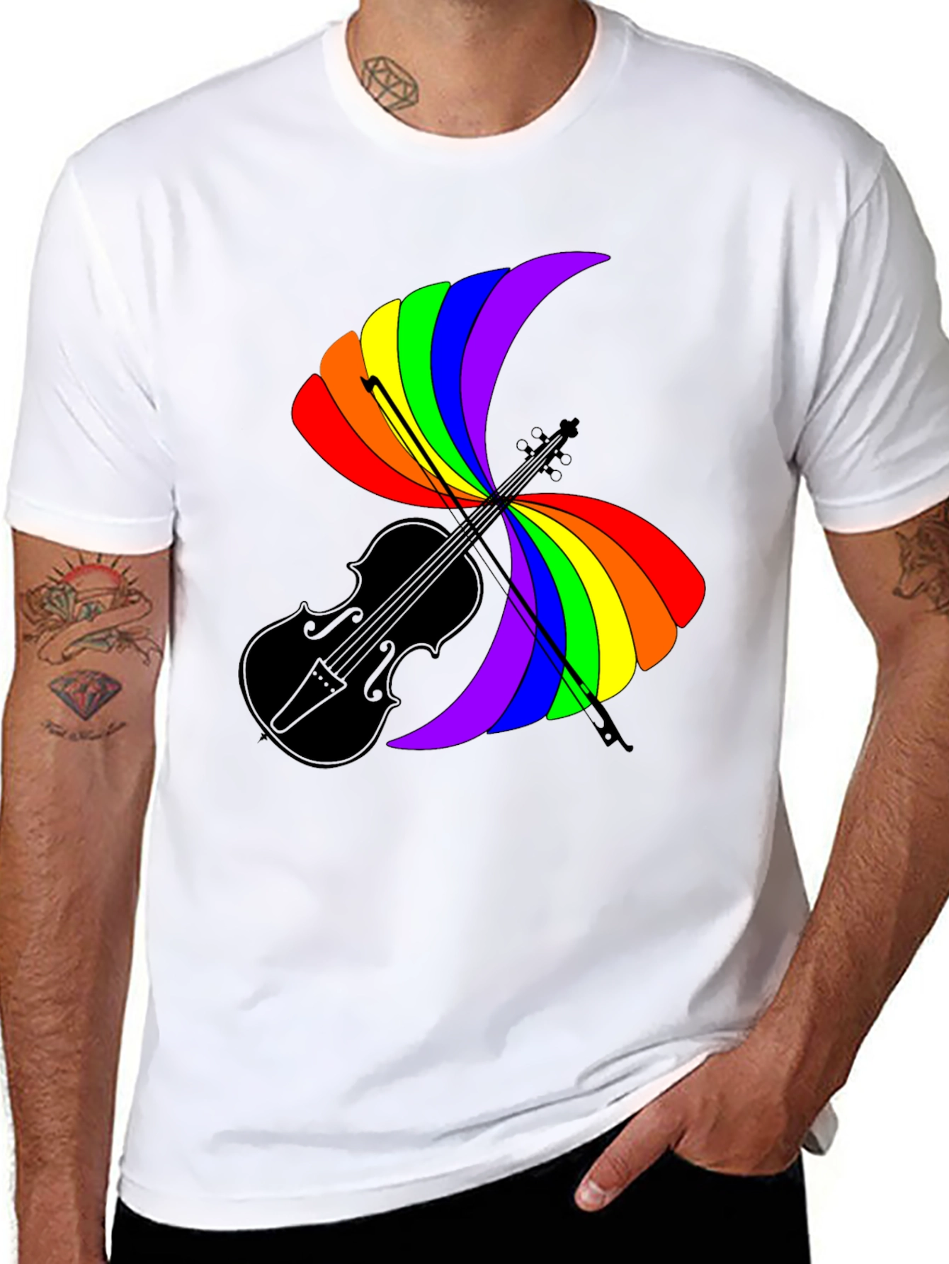 Rainbow Violin T-Shirt