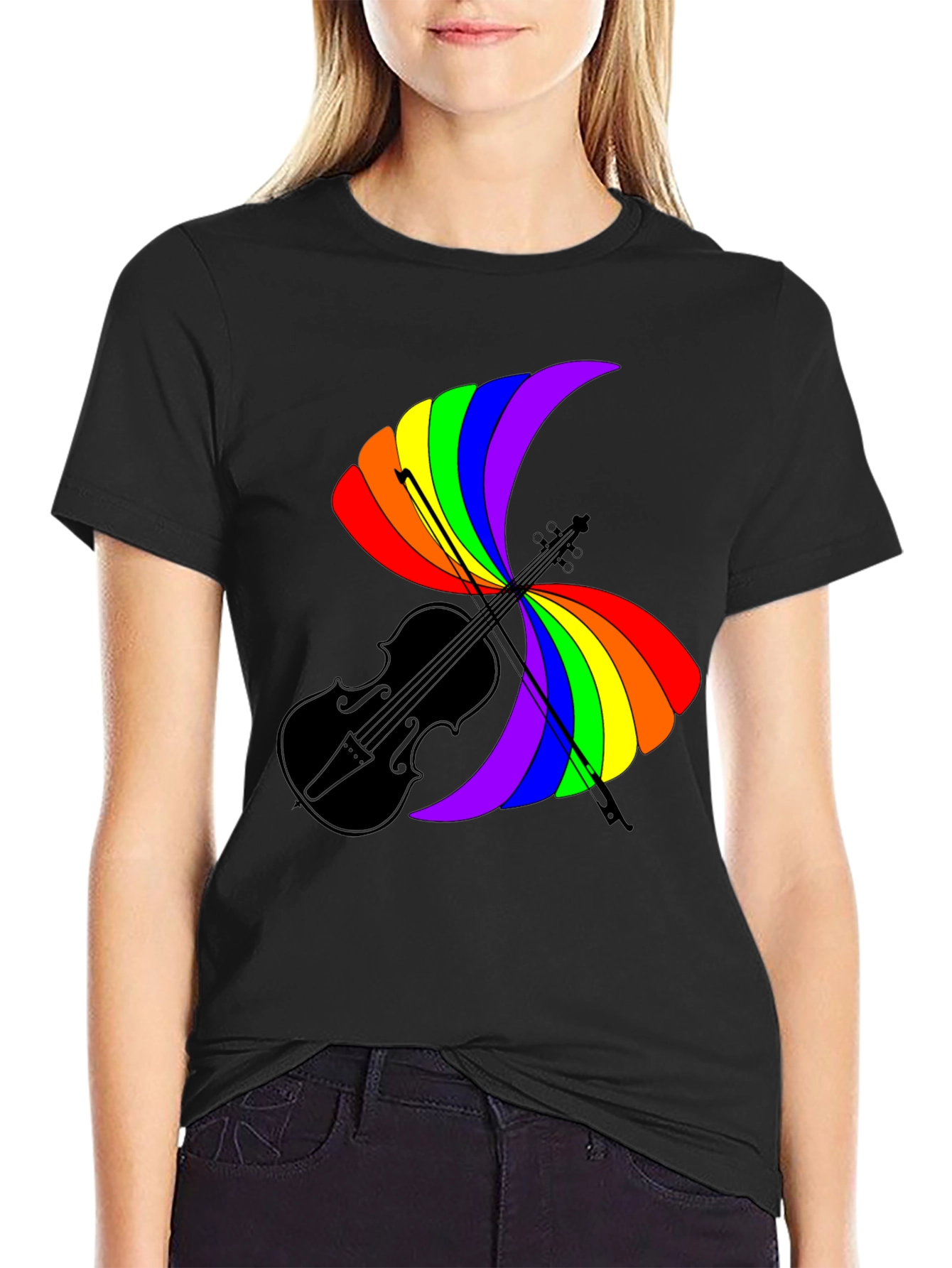 Rainbow Violin T-Shirt