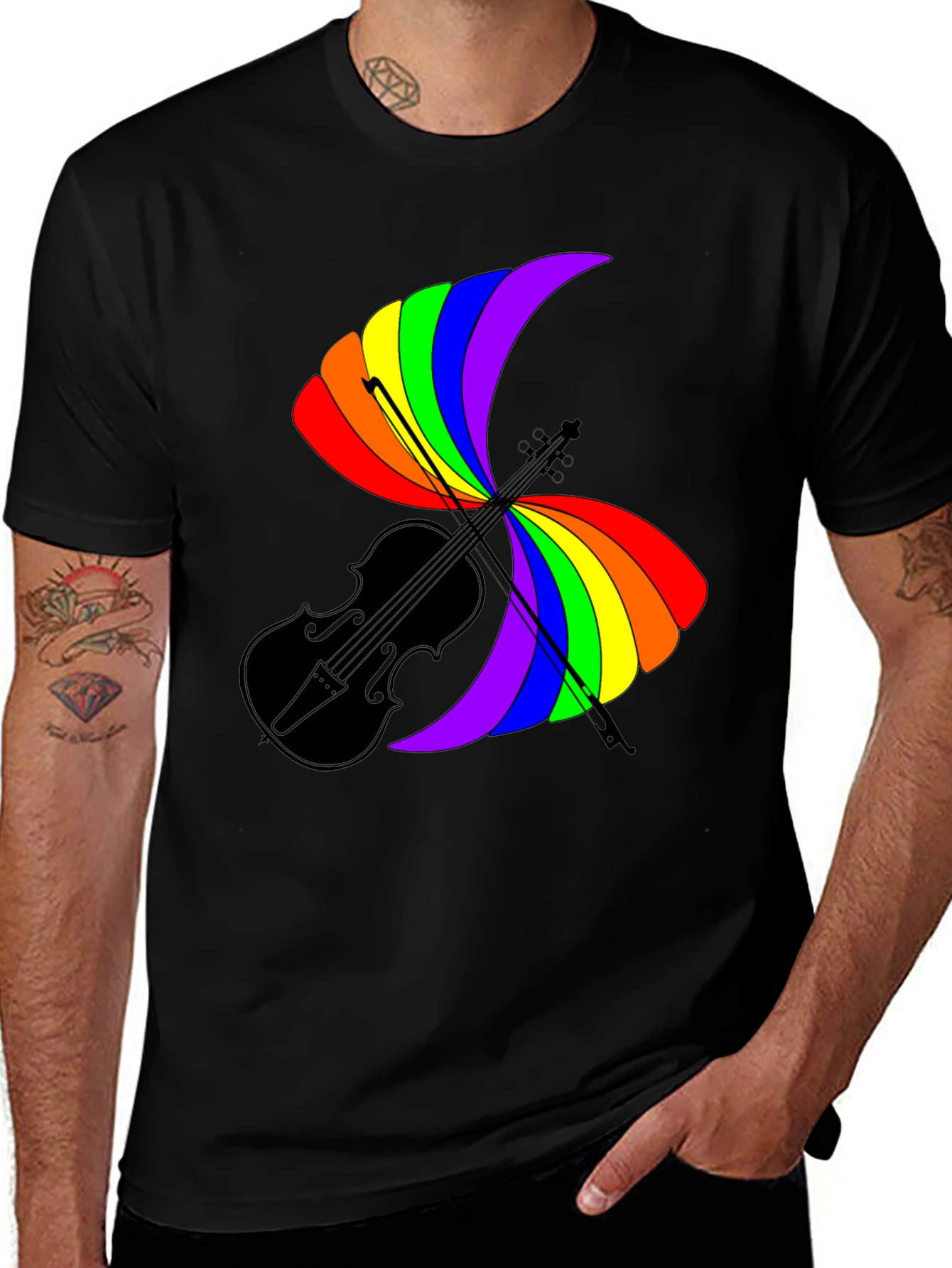 Rainbow Violin T-Shirt