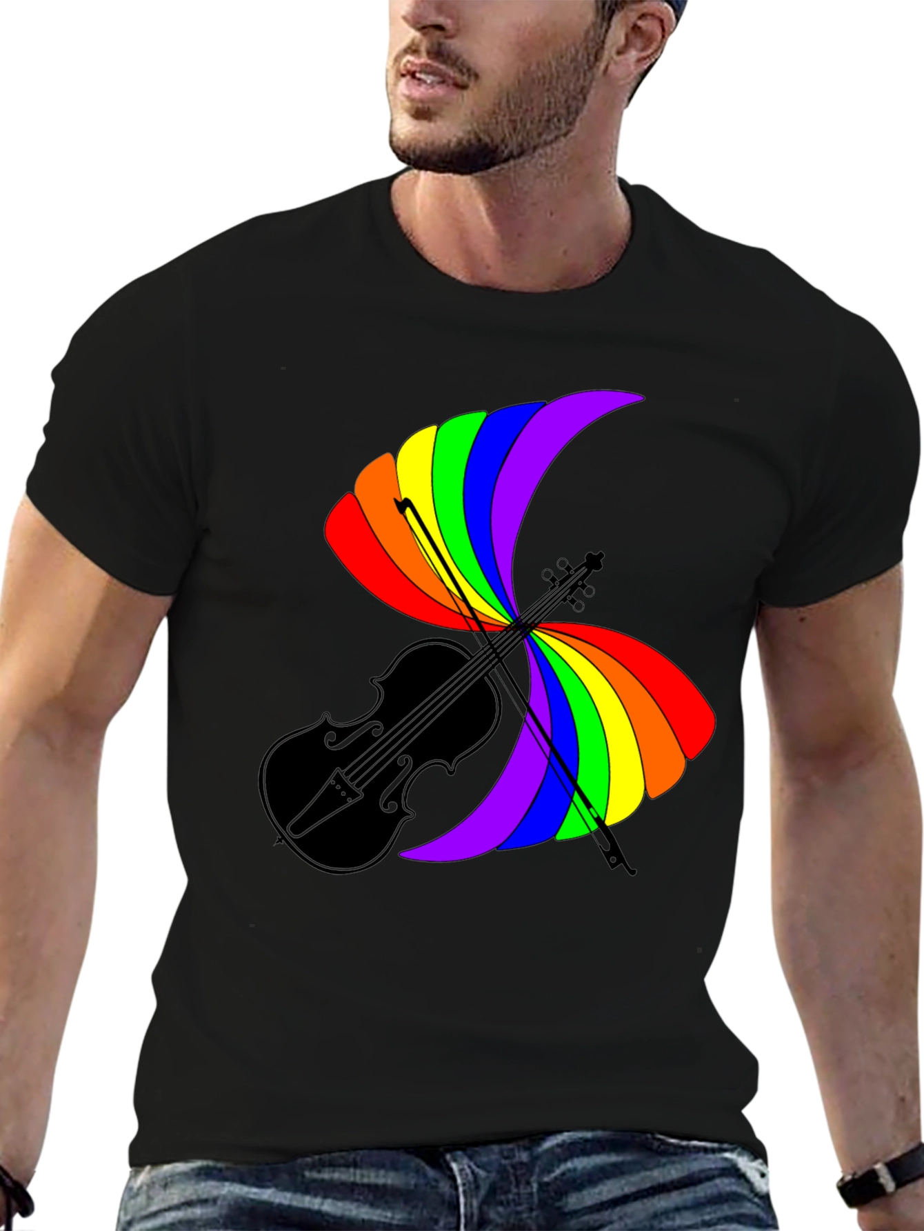 Rainbow Violin T-Shirt