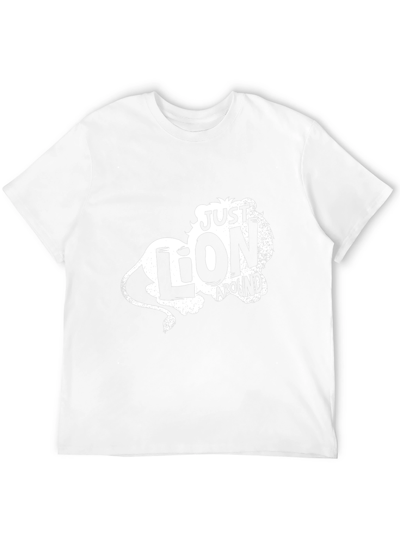 Just Lion Around Mens Black Graphic Tee