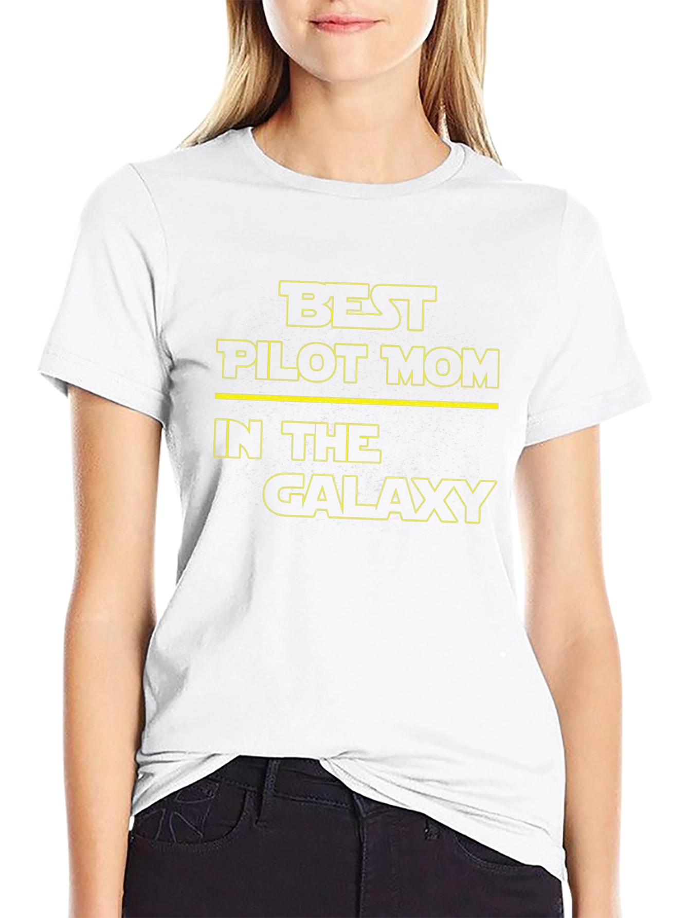 Best Pilot Mom in the Galaxy Black T-Shirt