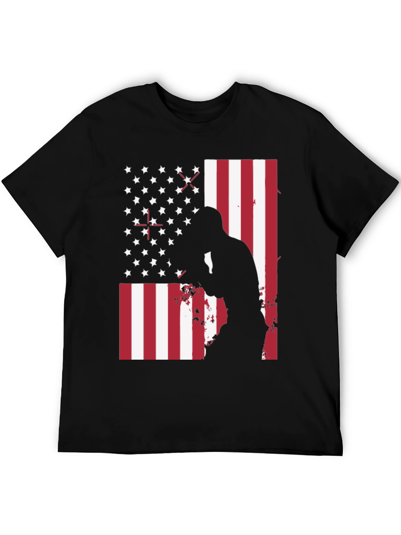 American Flag Boxer Graphic T-Shirt
