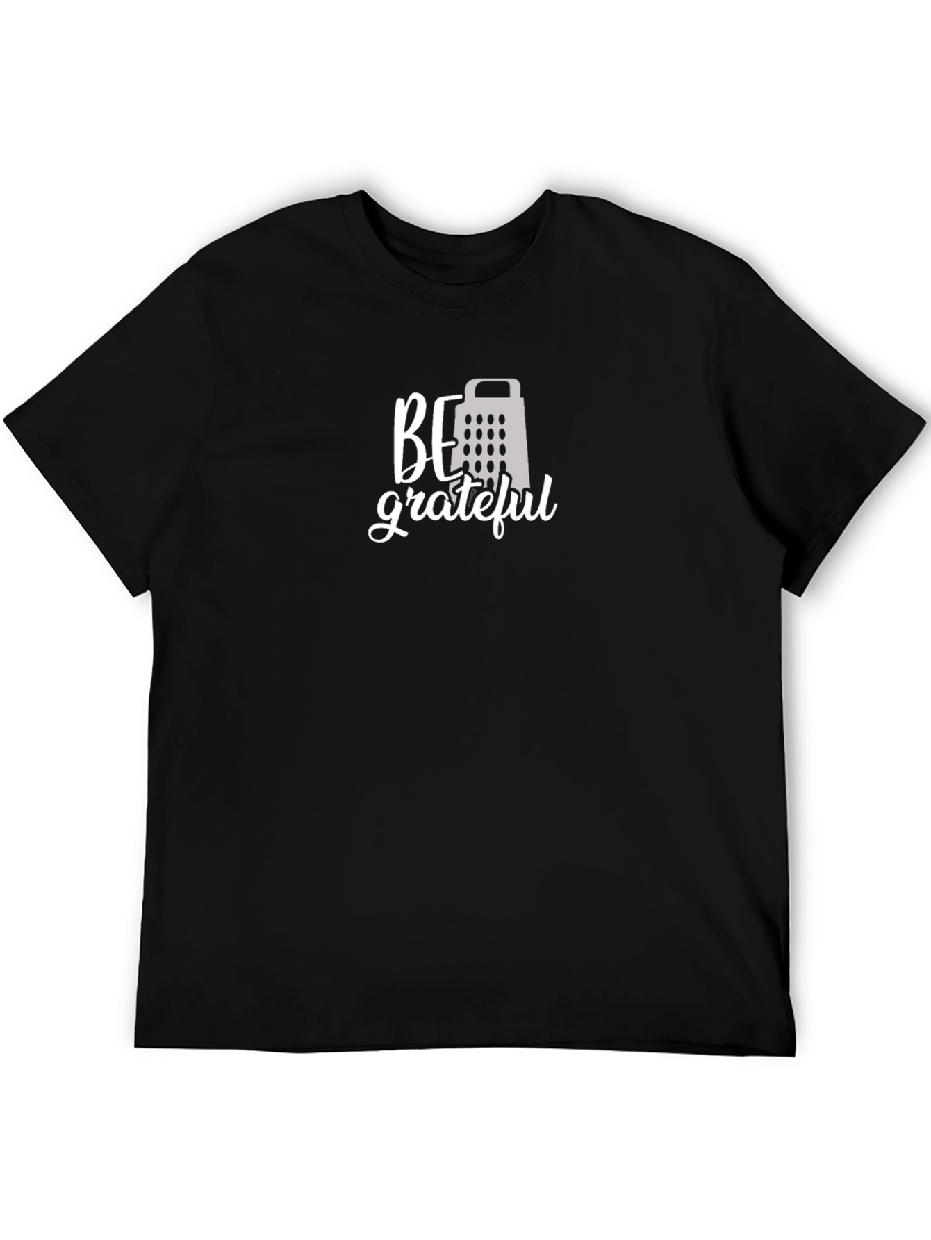 Be Grateful Grater Graphic Tee - Mens Black T-Shirt