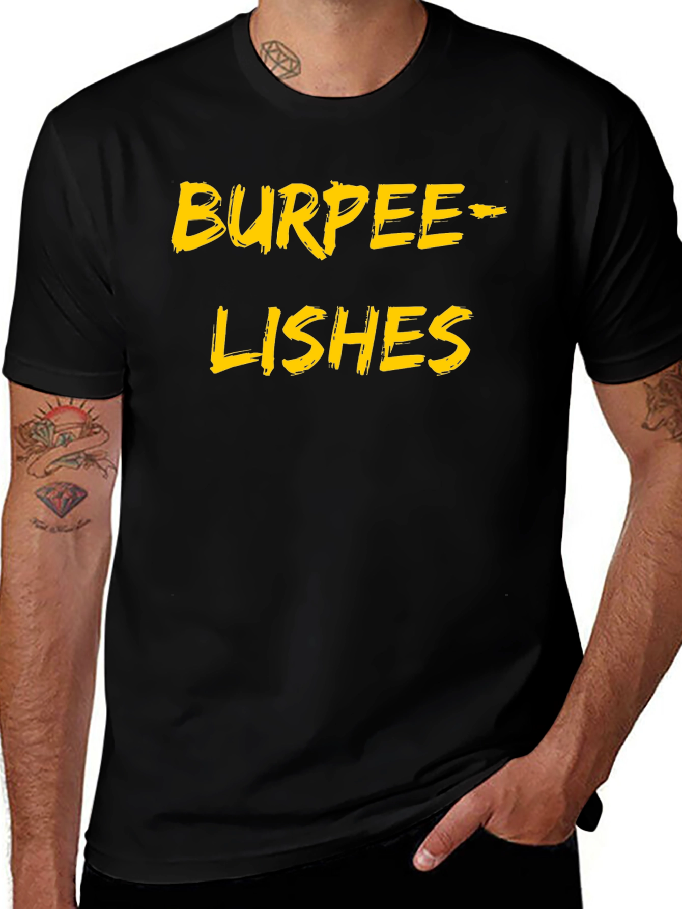 Burpeelishes Black T-Shirt Funny Workout