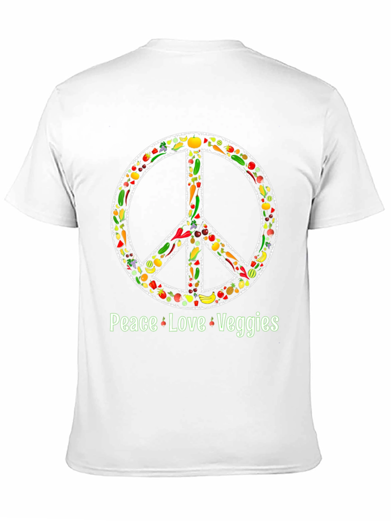 Peace Love Veggies T-Shirt - Vegetarian Vegan Shirt