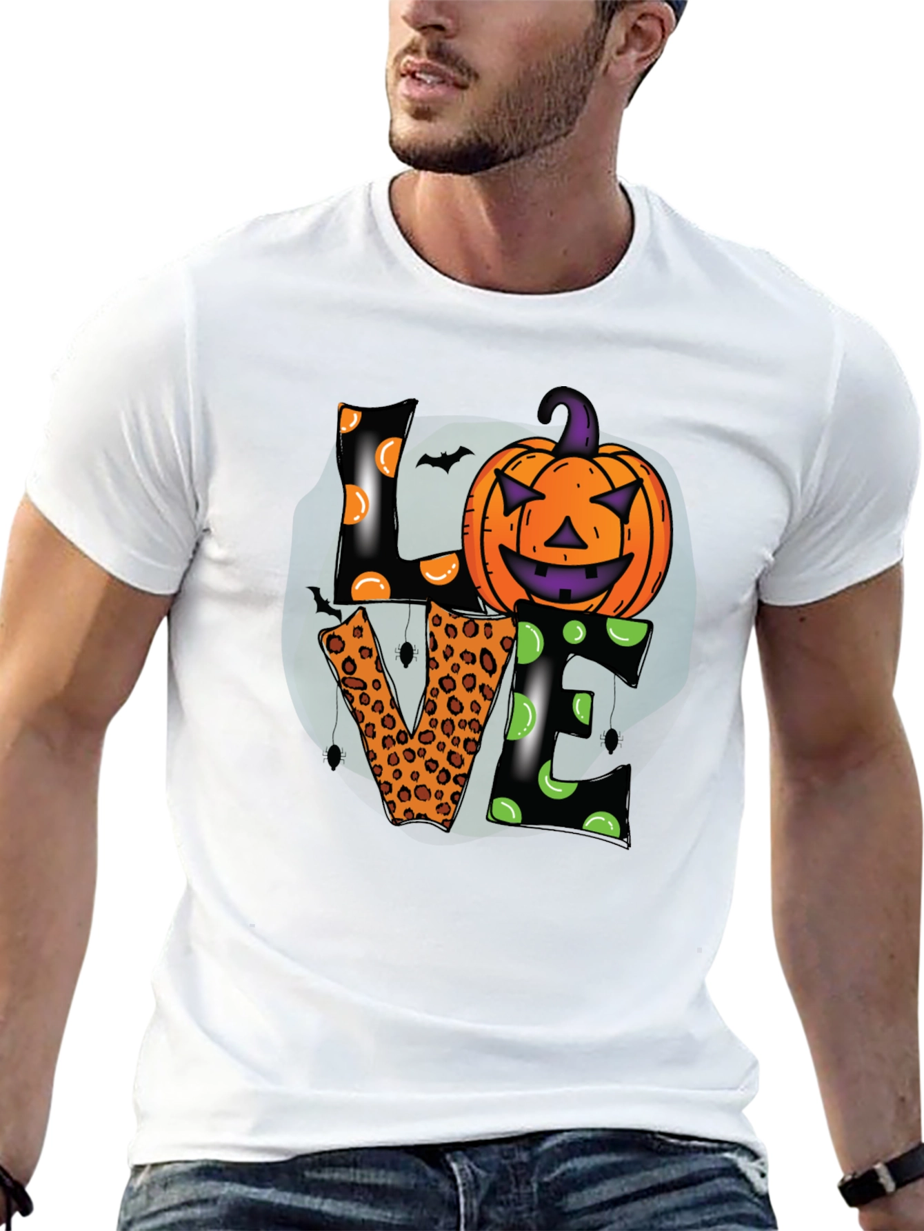 Halloween Love T-Shirt Pumpkin Design