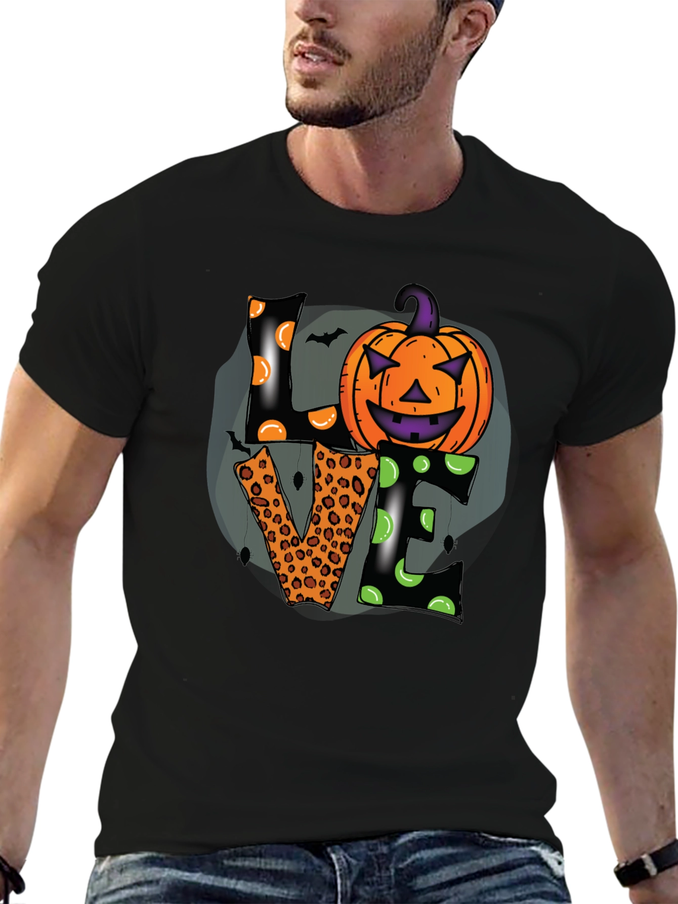 Halloween Love T-Shirt Pumpkin Design