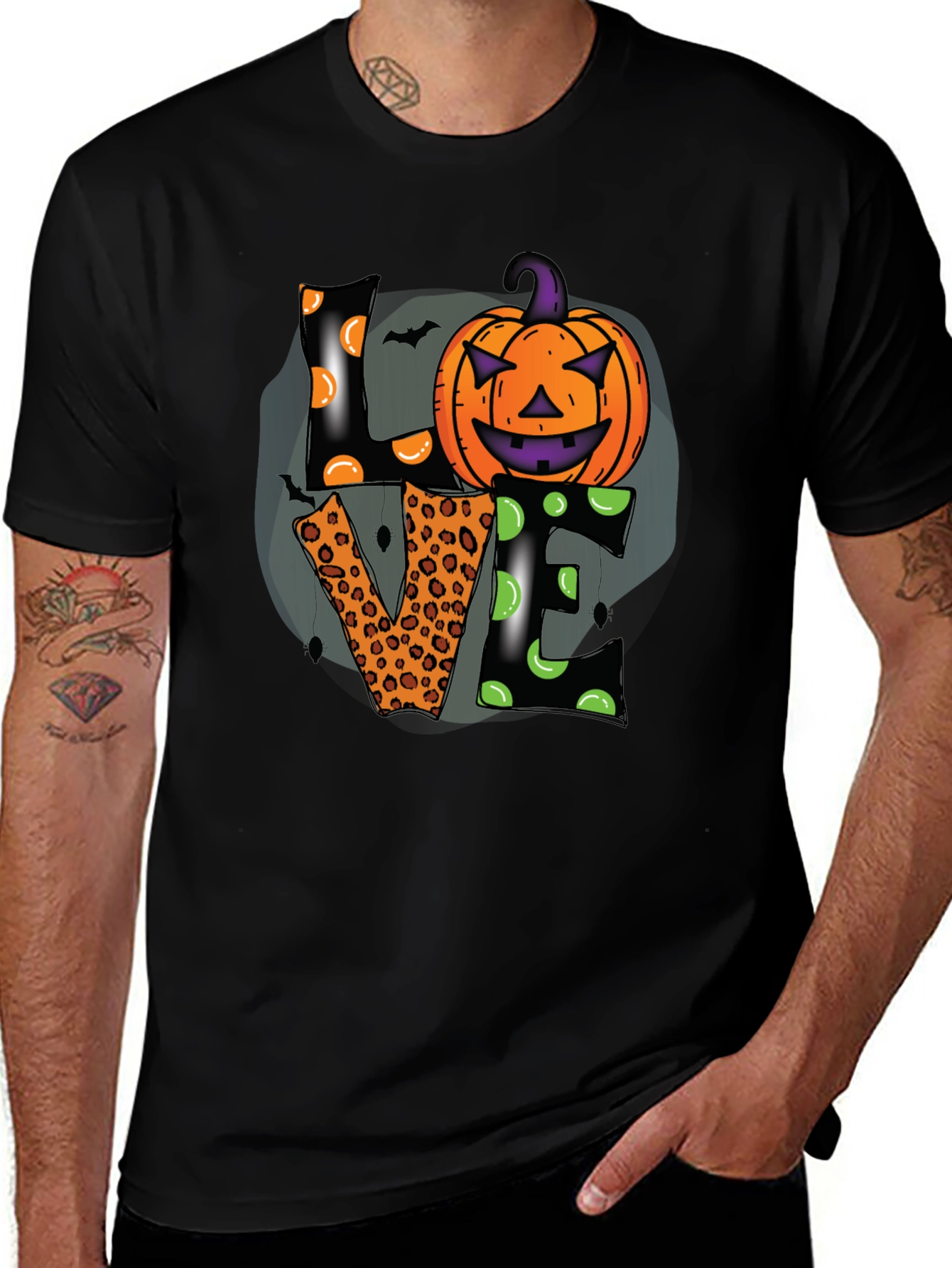 Halloween Love T-Shirt Pumpkin Design