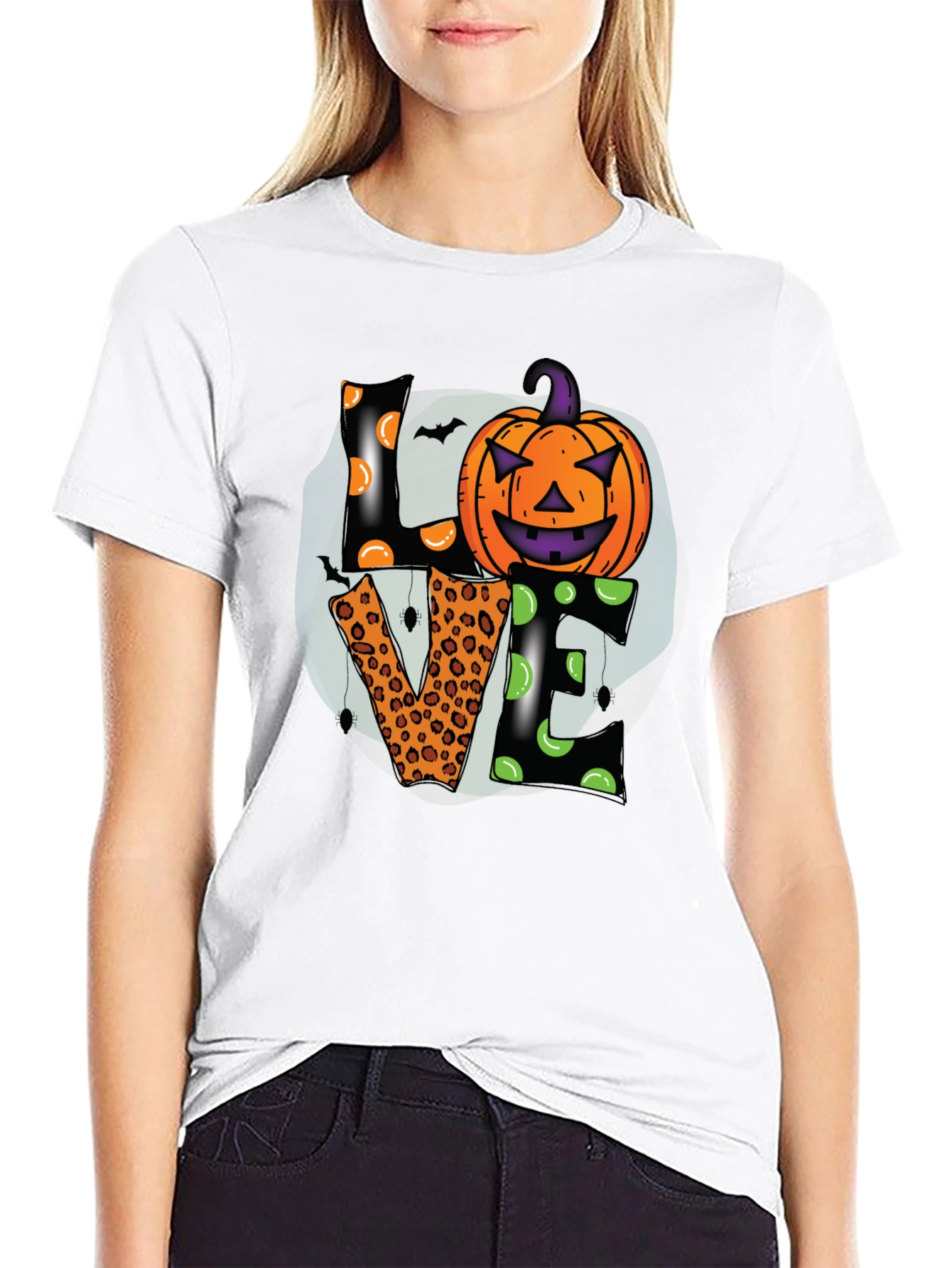 Halloween Love T-Shirt Pumpkin Design