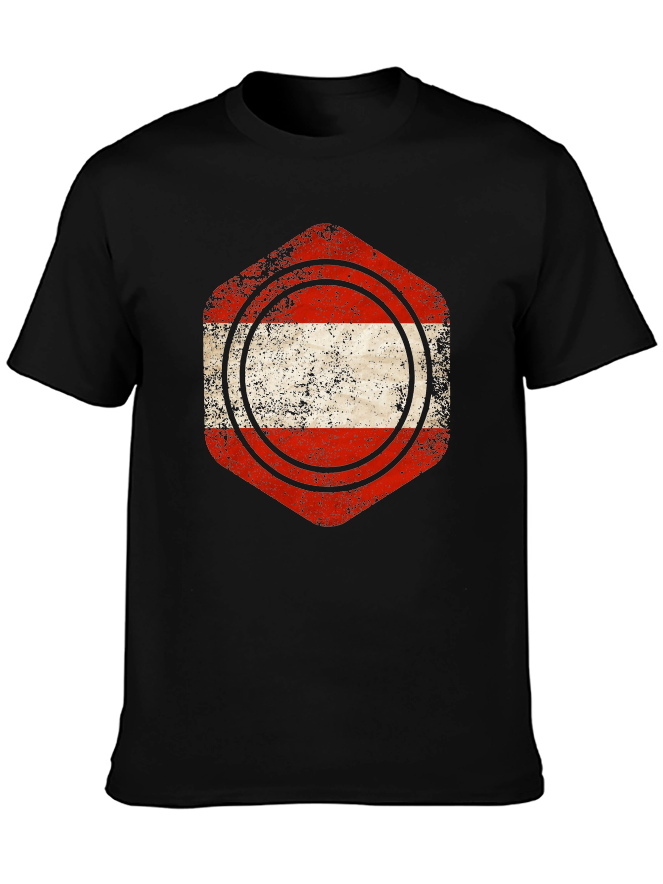 Austria Flag Distressed Graphic Tee