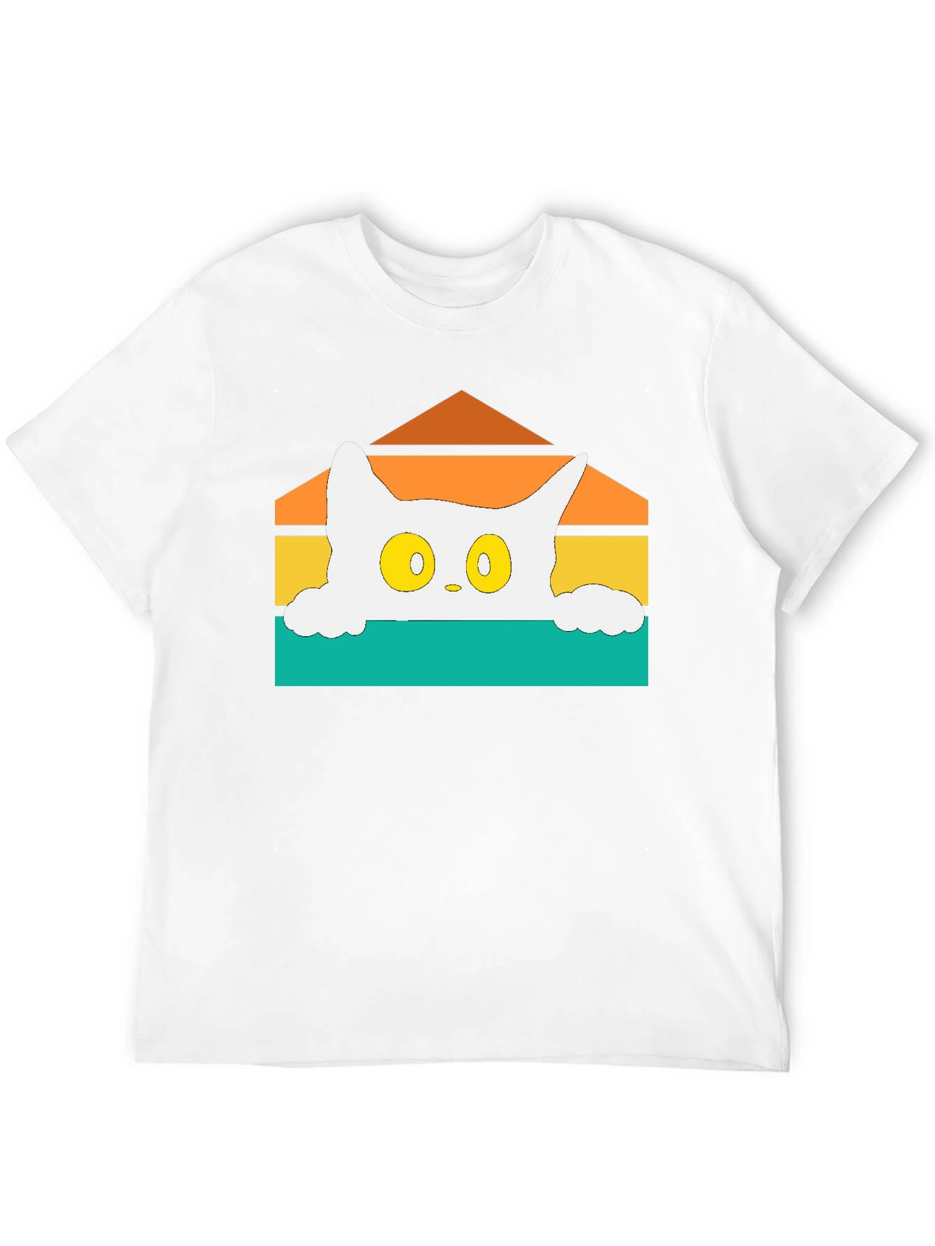 Retro Cat Peek T-Shirt - Black