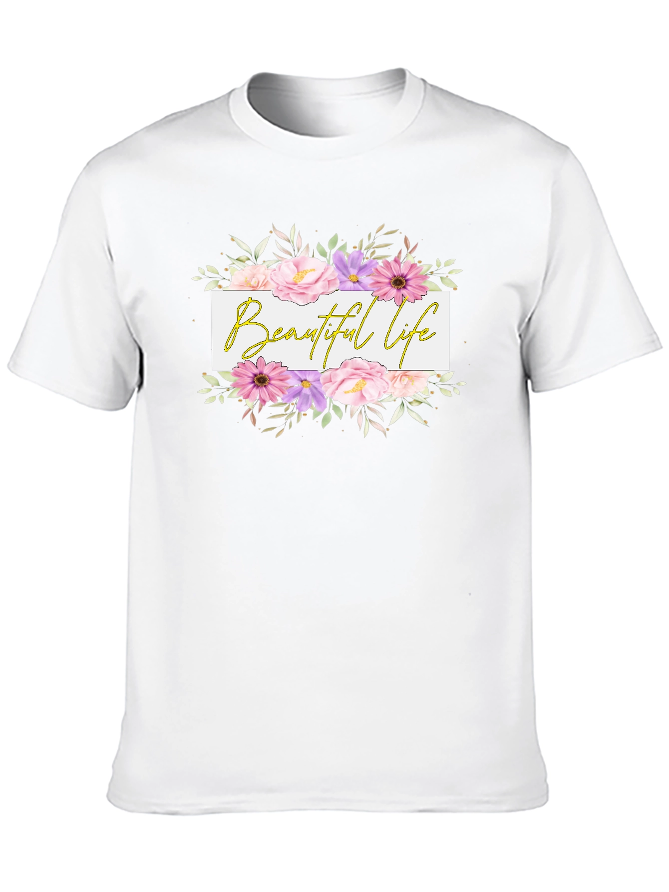 Beautiful Life Floral Graphic T-Shirt