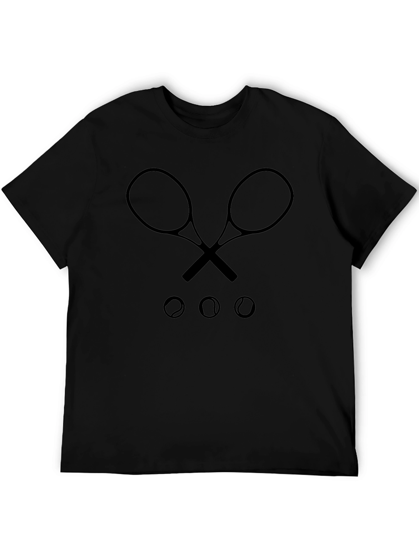 Tennis Racket & Balls Graphic T-Shirt