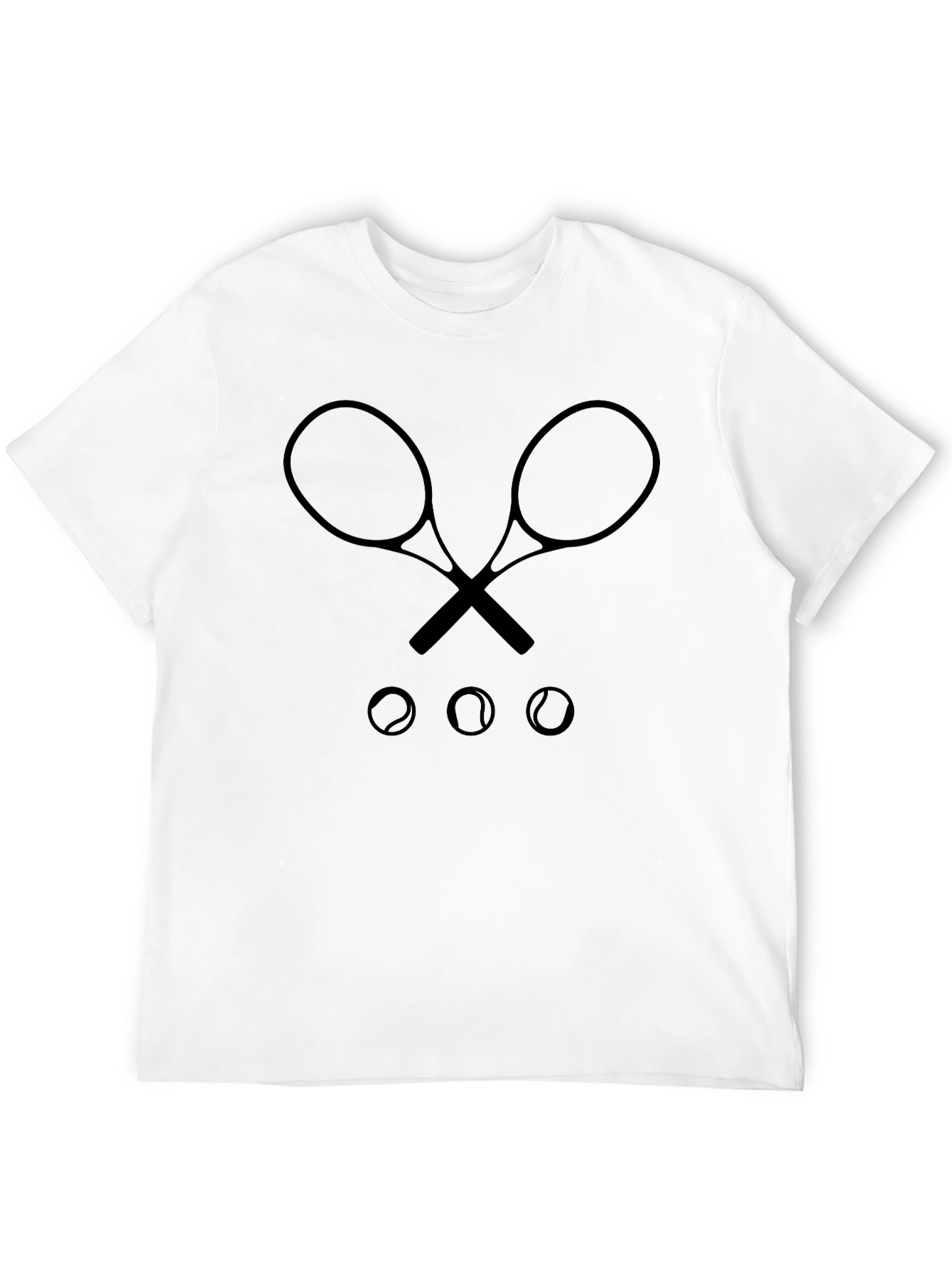 Tennis Racket & Balls Graphic T-Shirt